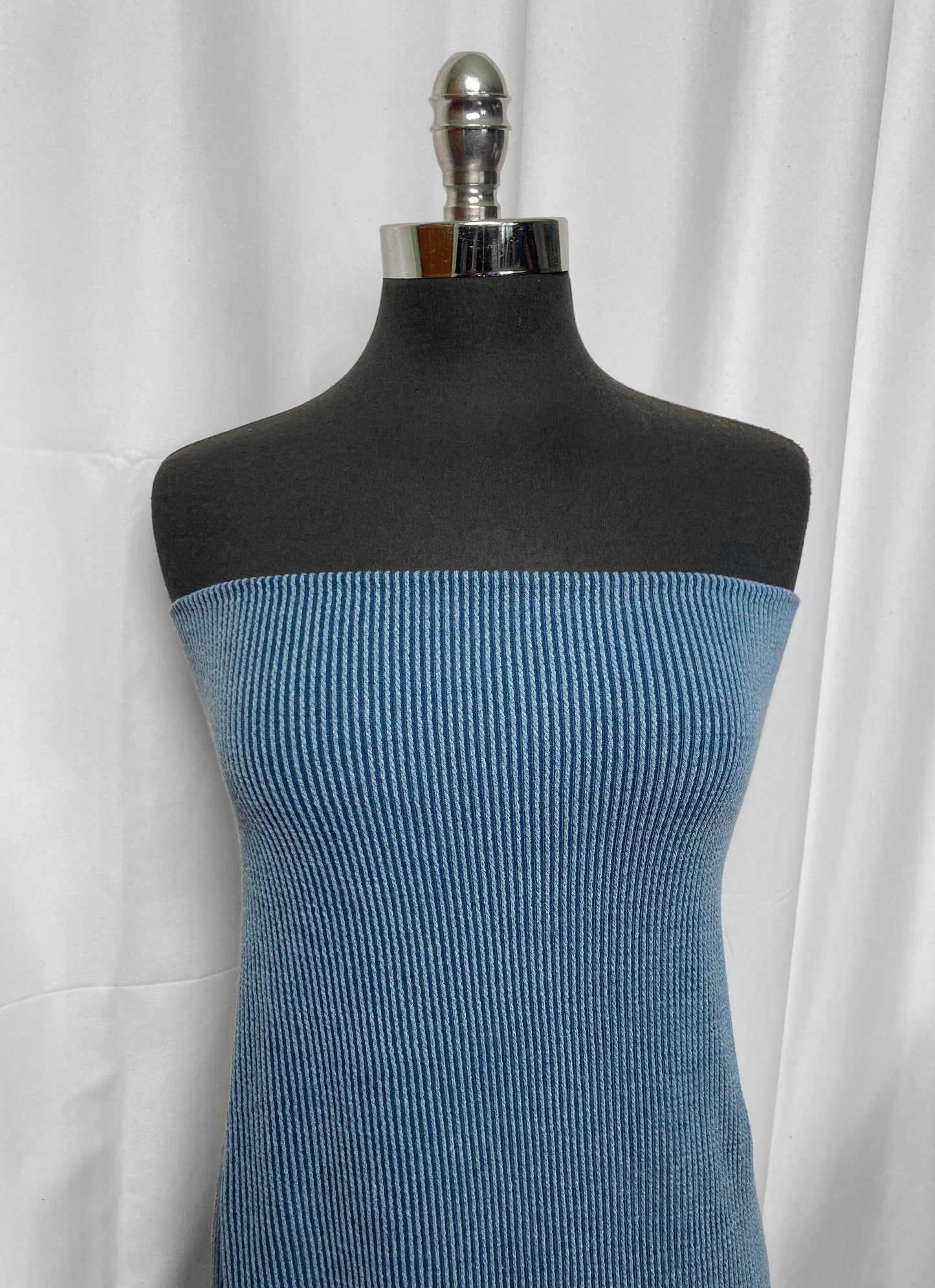 Blue - Urban Rib Knit - 4 Yard Cut