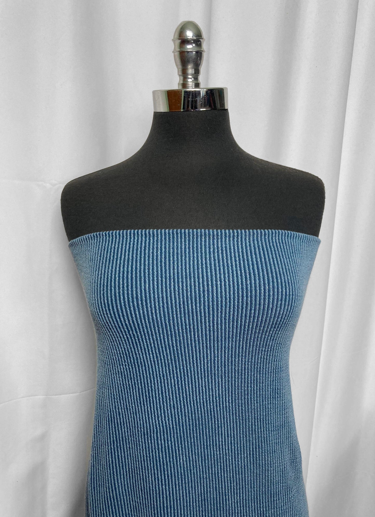 Blue - Urban Rib Knit - 2 Yard Cut