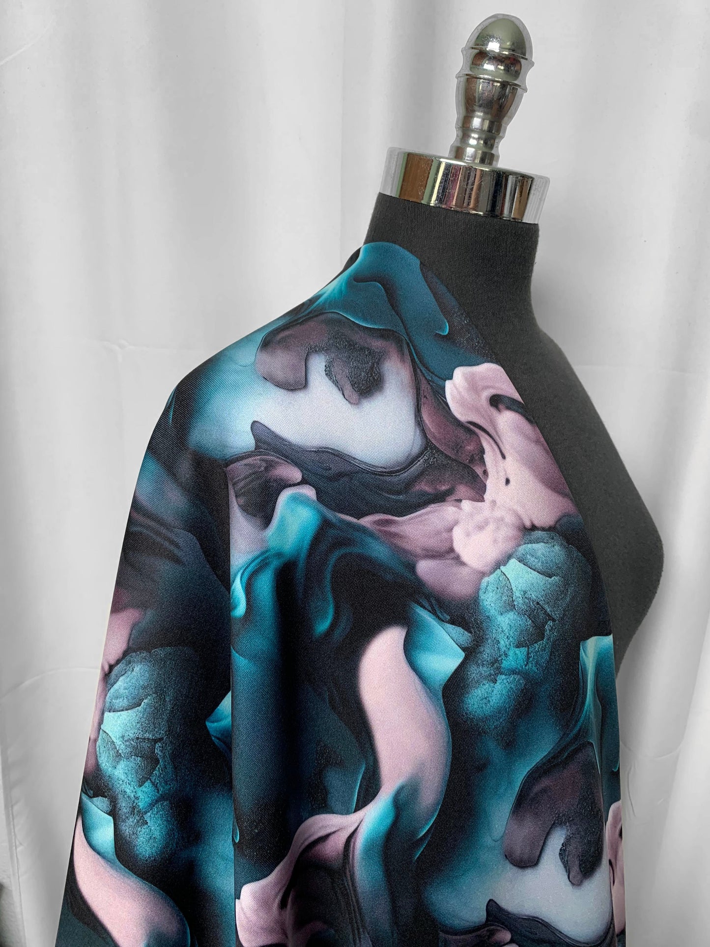 Ink Splash - Poly/Spandex Sweatshirt Fleece - 3 Yard Cut