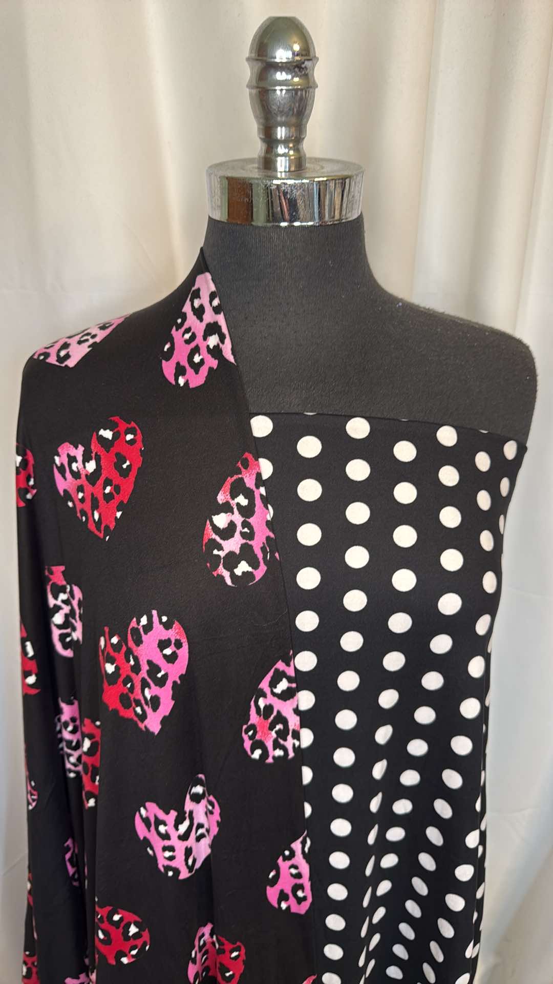 LEOPARD HEART/POLKA DOT BUNDLE : 2YD Leopard Heart DBP & 2YD Polka Dot DBP : A26784