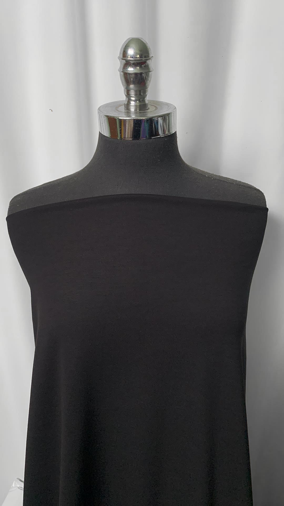 Black - Rayon/Nylon/Spandex Ponte (64" Wide) - 2 Yard Cut