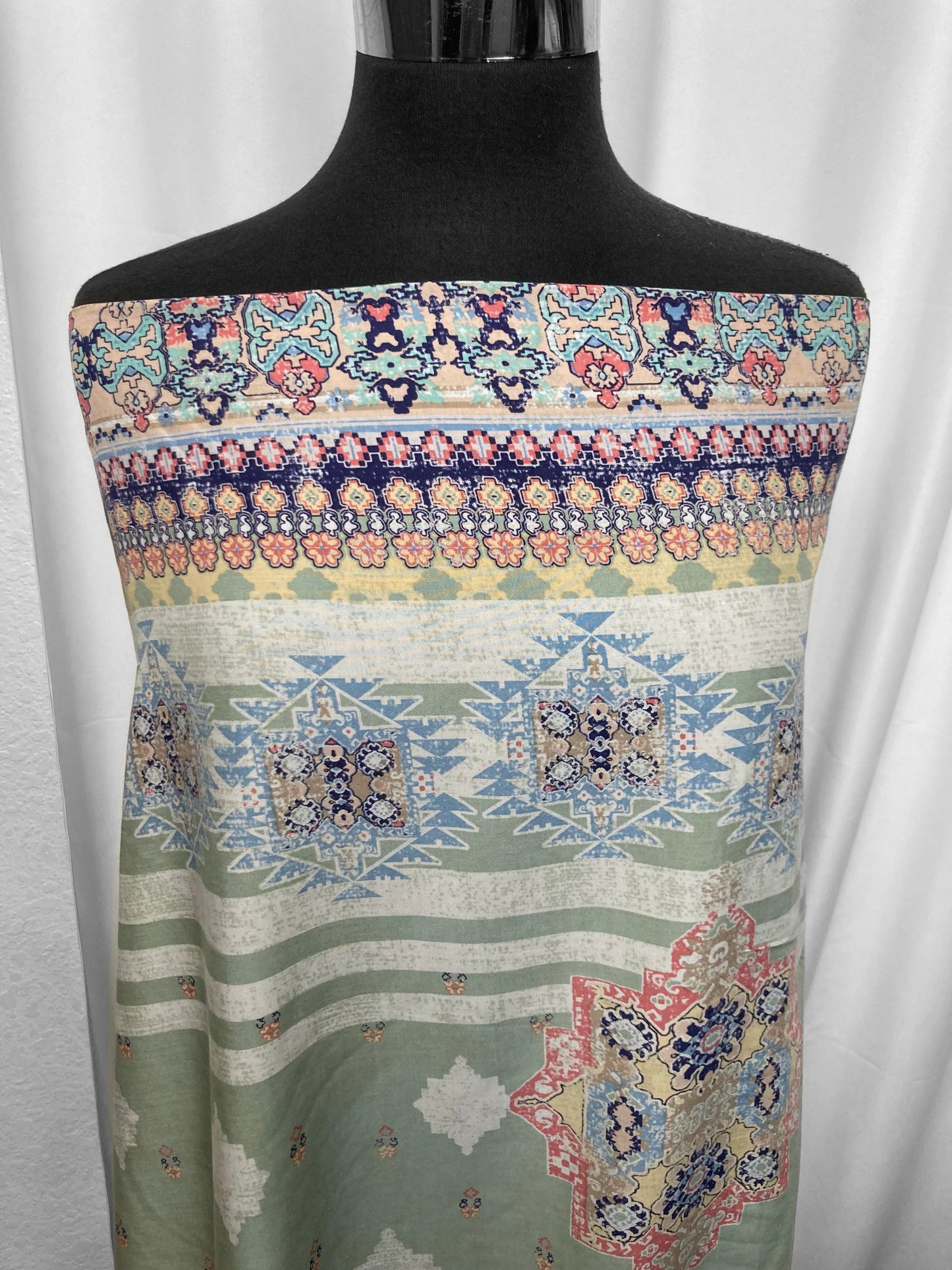 Double Border - Rayon Woven - 3 Yard Cut