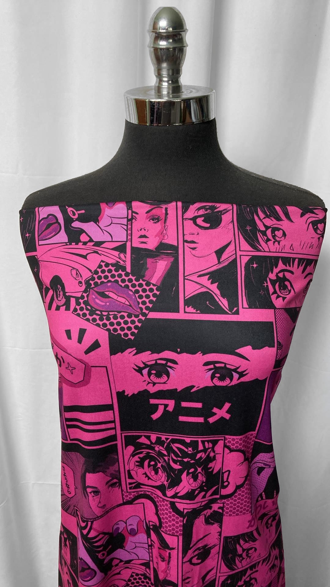Magenta Anime - Double Brushed Poly Spandex - 2 Yard Cut