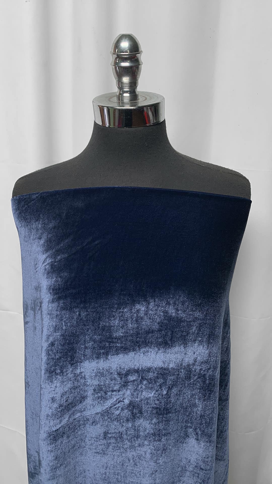 Navy - Silk Velvet - 4 Yard Cut