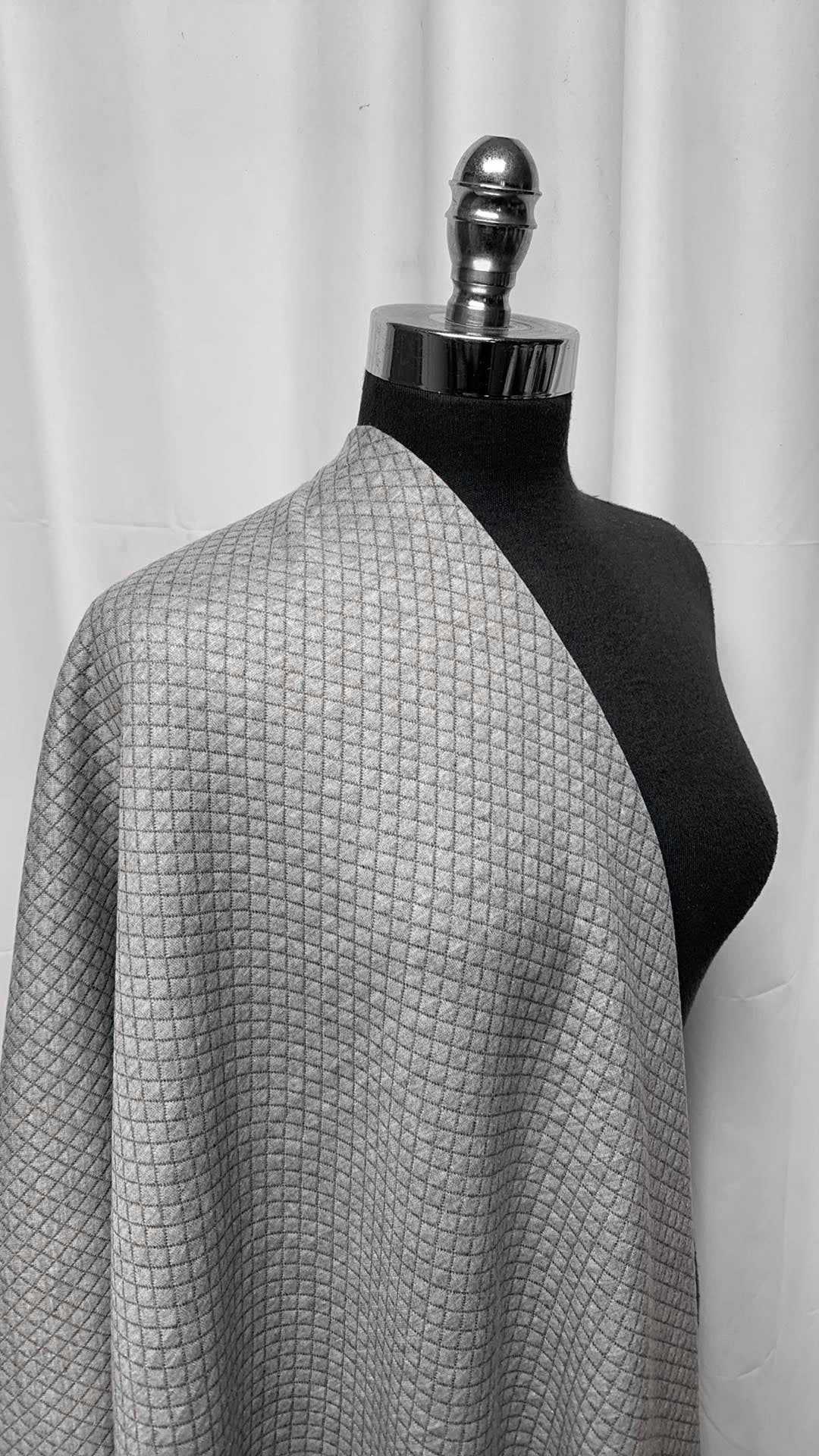 Grey - Quilted Knit - 2 Yard Cut