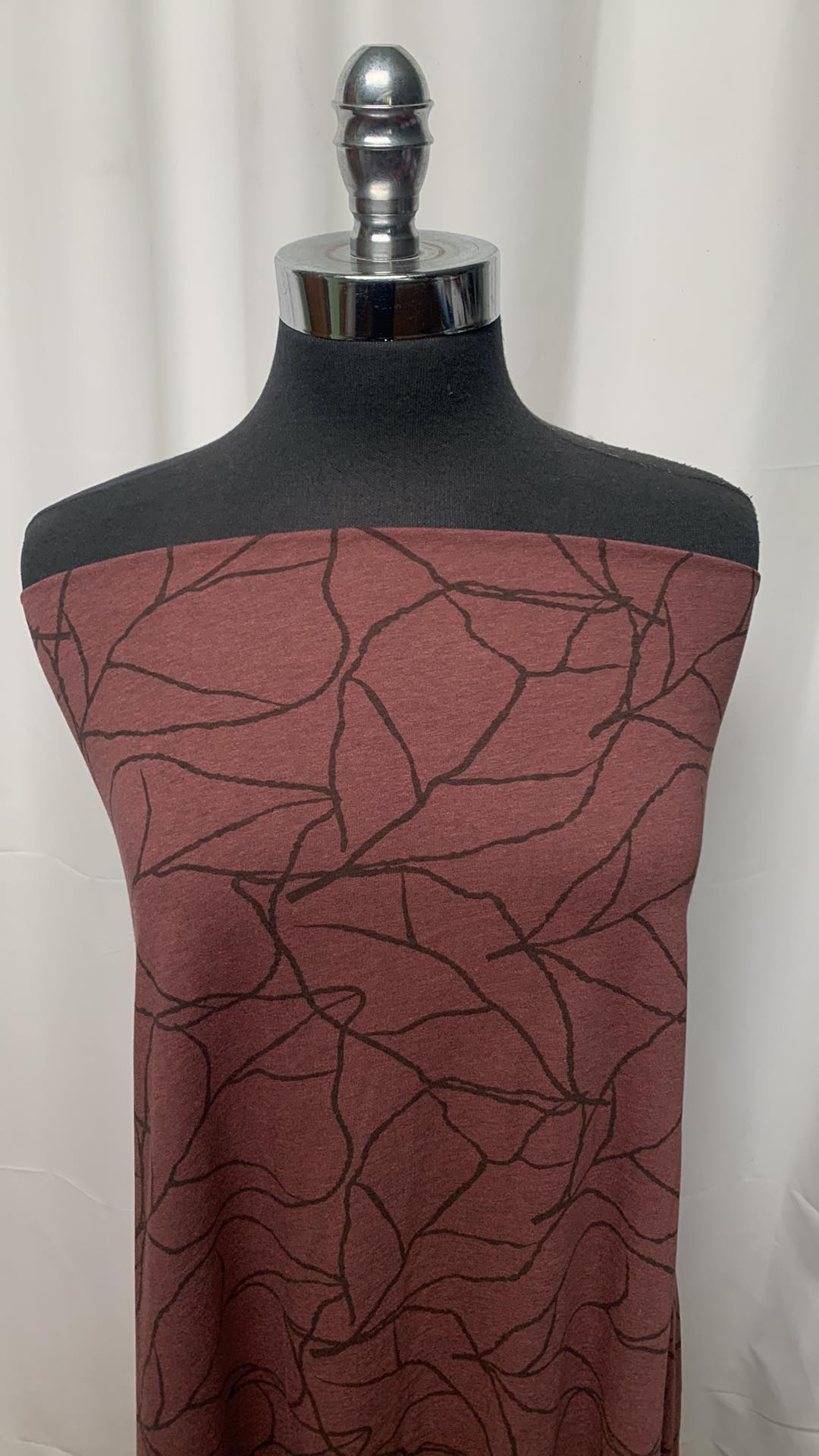Brown Leaves - Bamboo/Poly - 2 Yard Cut