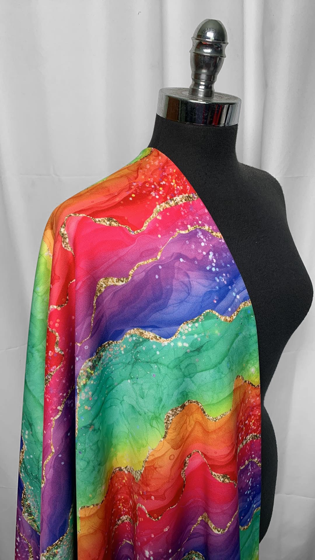 Rainbow Geode - Sport Fleece - 3 Yard Cut