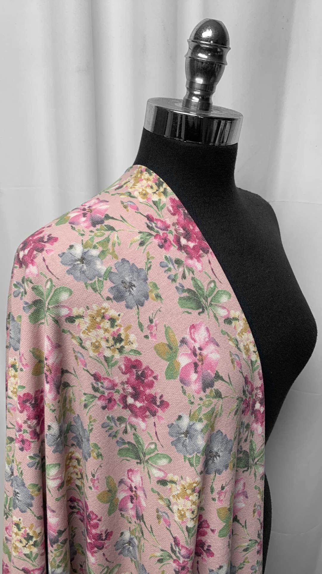Pink Wildflower Floral - PRS French Terry - 2 Yard Cut