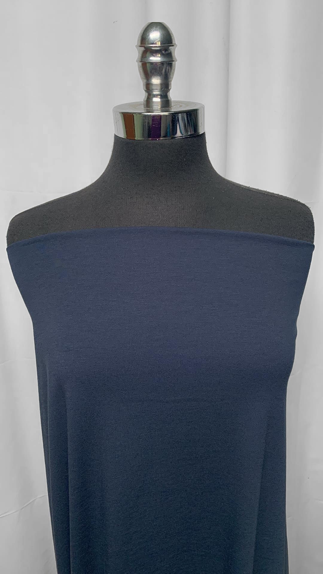 Navy - Poly/Cotton/Spandex Jersey - 2 Yard Cut