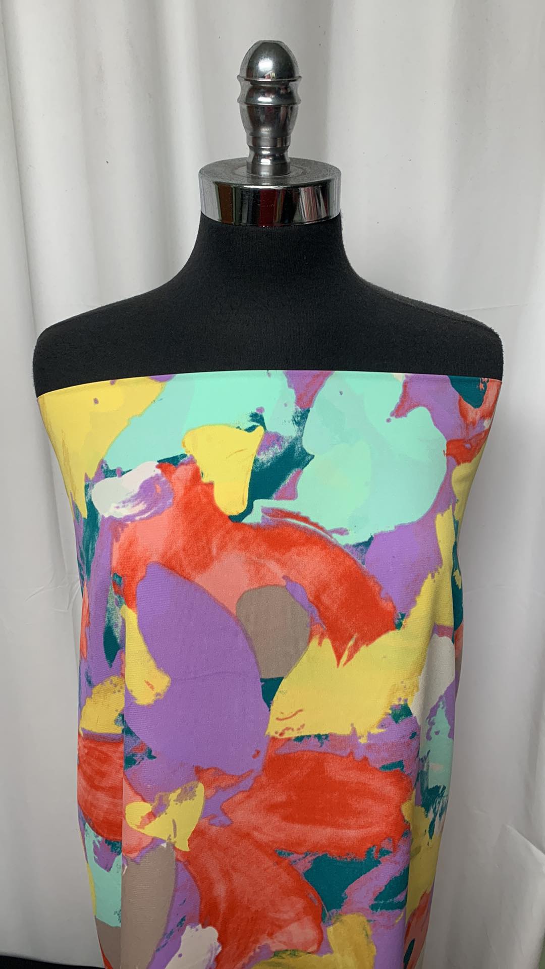 Multicolor Abstract - Poly Wool Dobby (PWD) - 3 Yard Cut