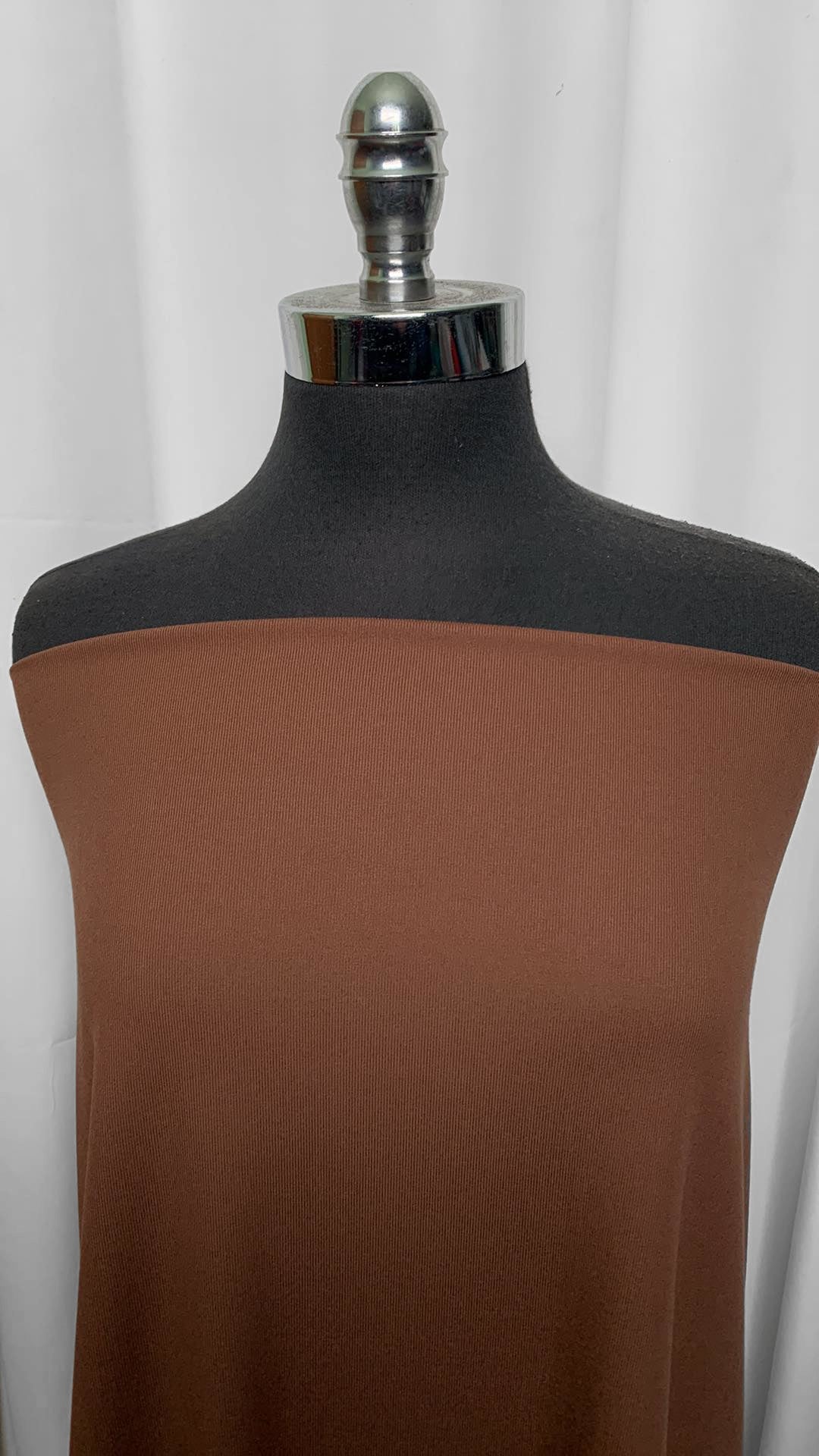 Deep Mocha - Ribbed Performance - 2 Yard Cut
