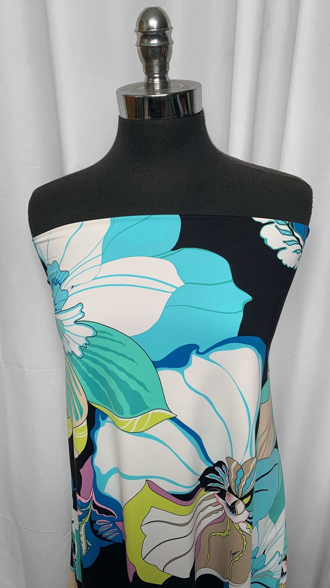 Large Floral - Nylon/Spandex (24" PANELS) - 2 Yard Cut
