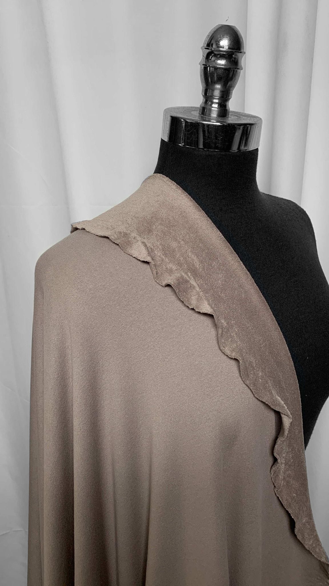 Taupe - Cotton Loop Terry - 2 Yard Cut