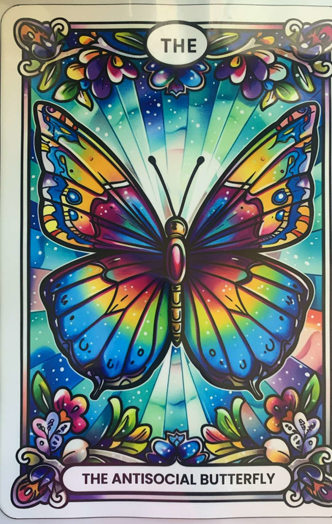 Tarot "Antisocial Butterfly" - Iron On Decal - Sold Individually