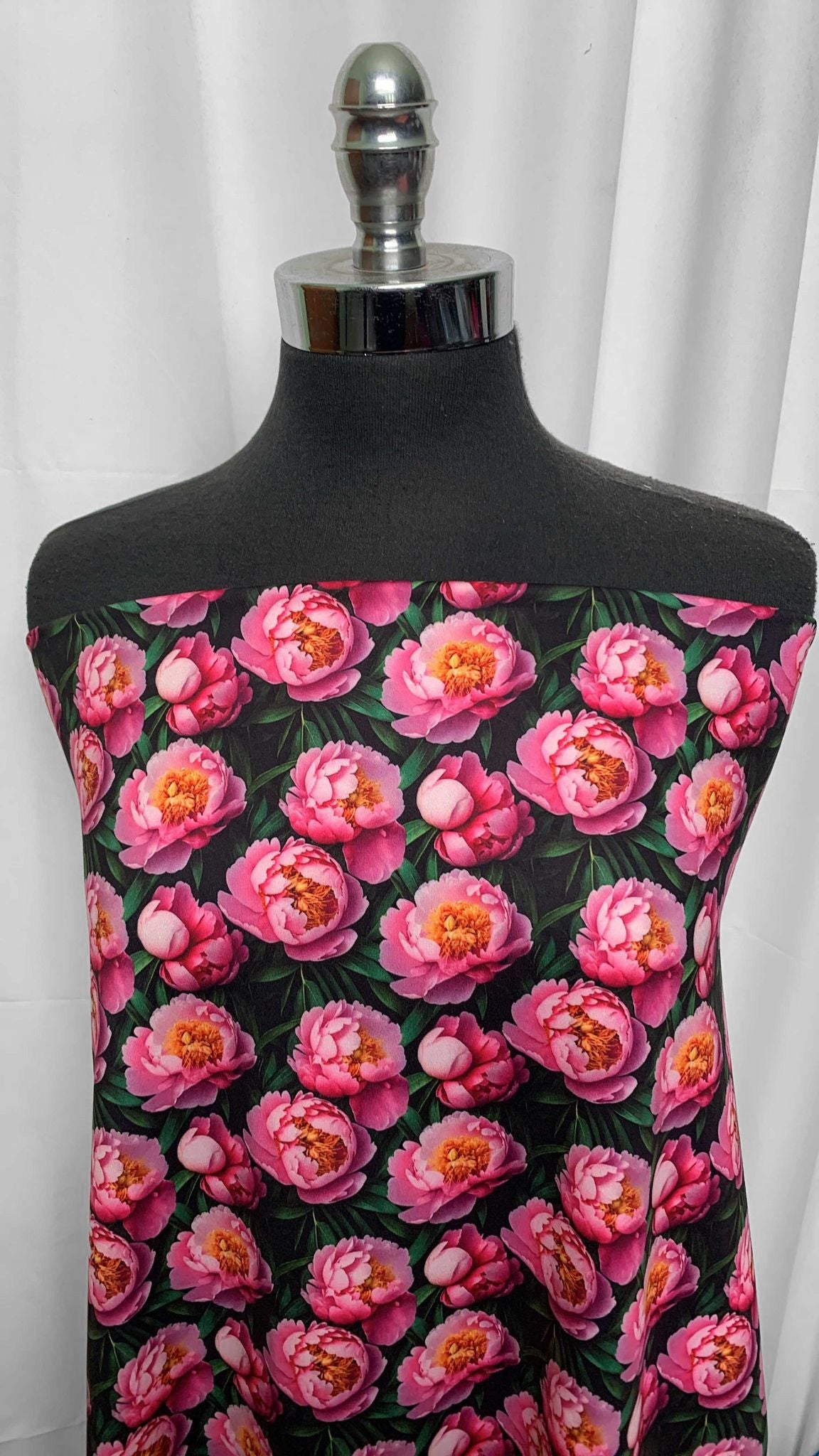 Pink Peonies - Peached Performance - 4 Yard Cut