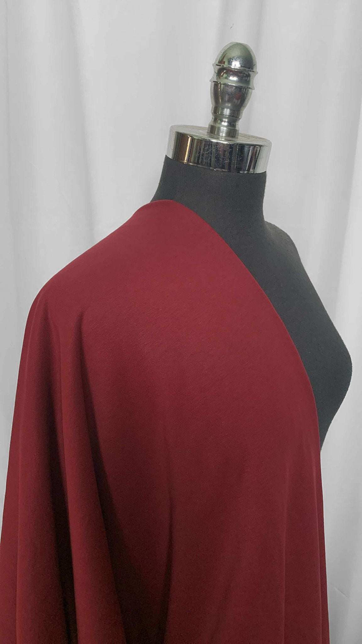 Burgundy - Cotton/Poly Peached Fleece (No Stretch) - 2 Yard Cut