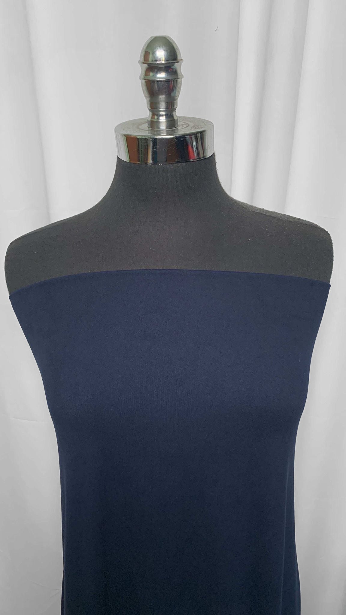 Navy - Double Brushed Poly Spandex - 2 Yard Cut