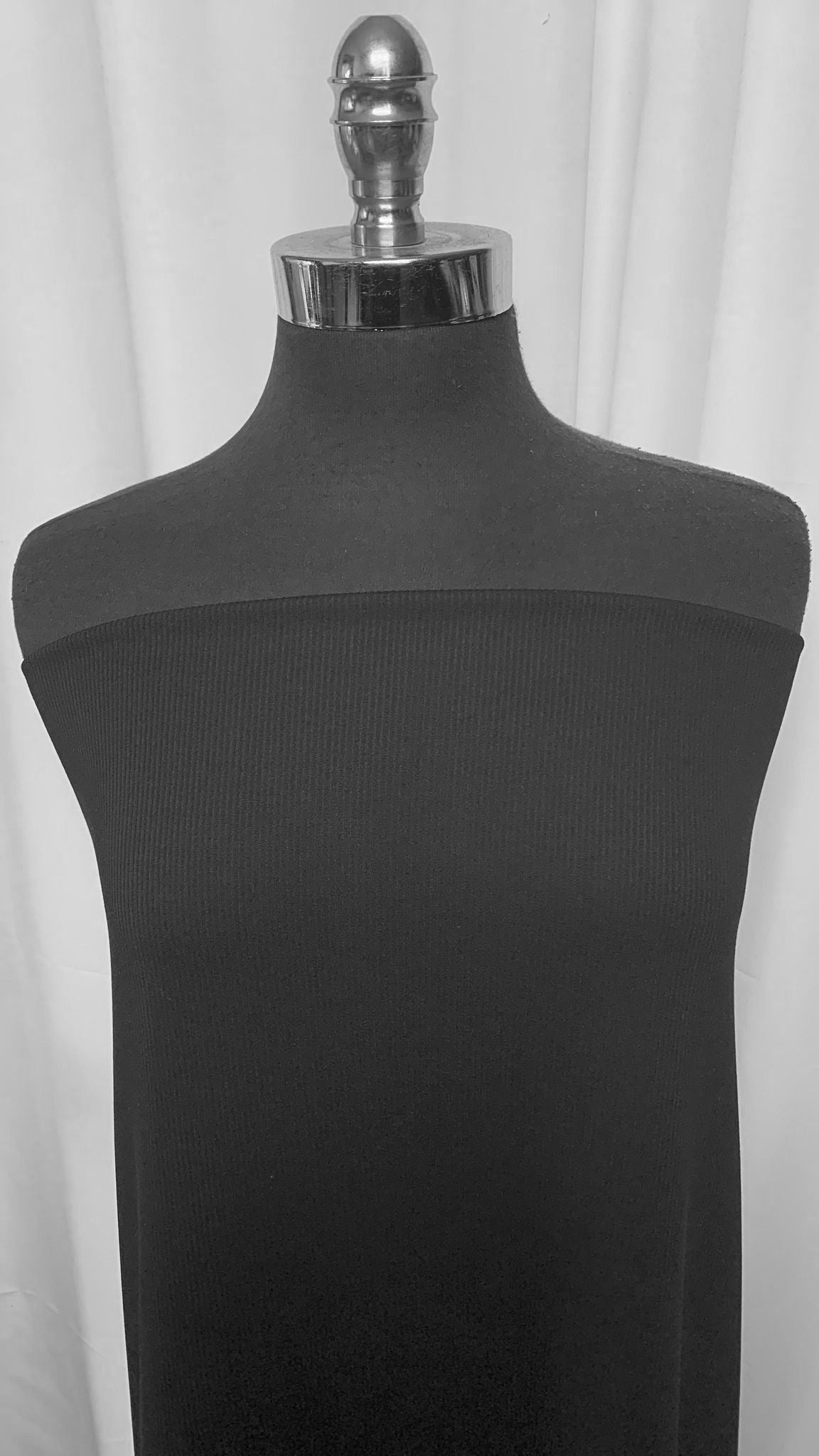 Black - Heavy Flat-Back Rib Performance - 2 Yard Cut
