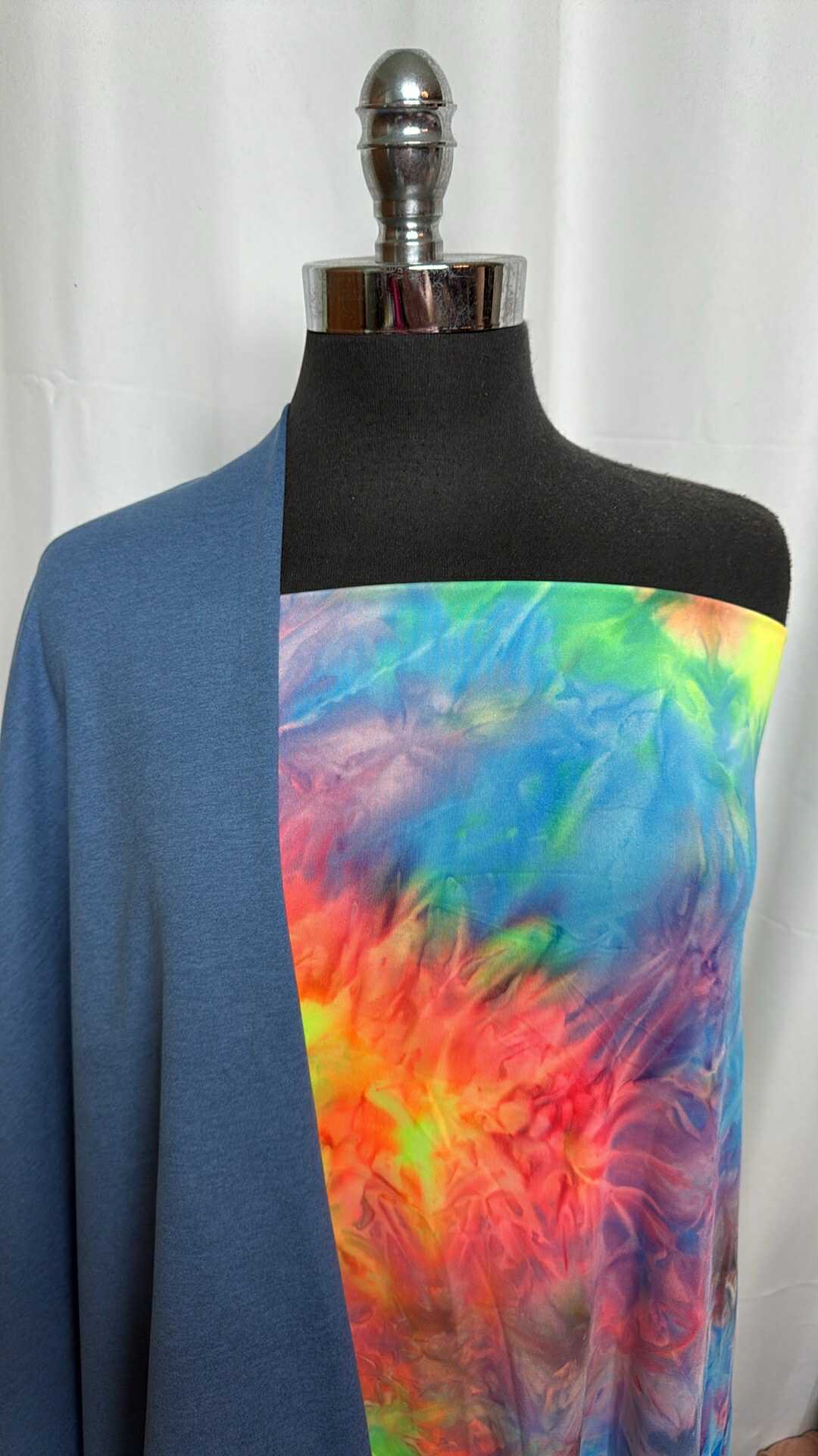 DENIM/TIE DYE BUNDLE : 2YD Tie Dye ITY & 1YD Denim Peached PF : A28997