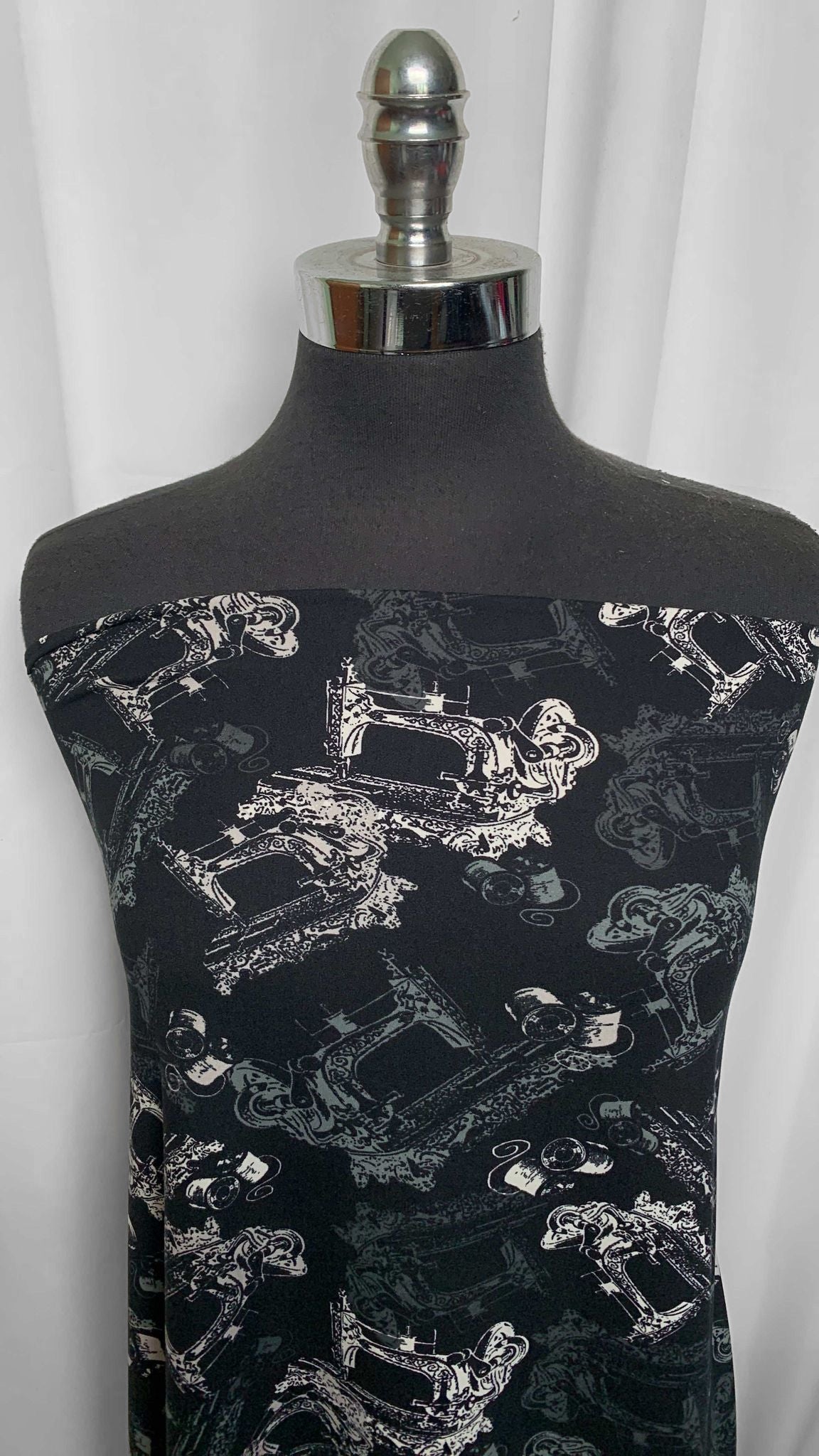 Sewing Machines - Double Brushed Poly Spandex - 2 Yard Cut