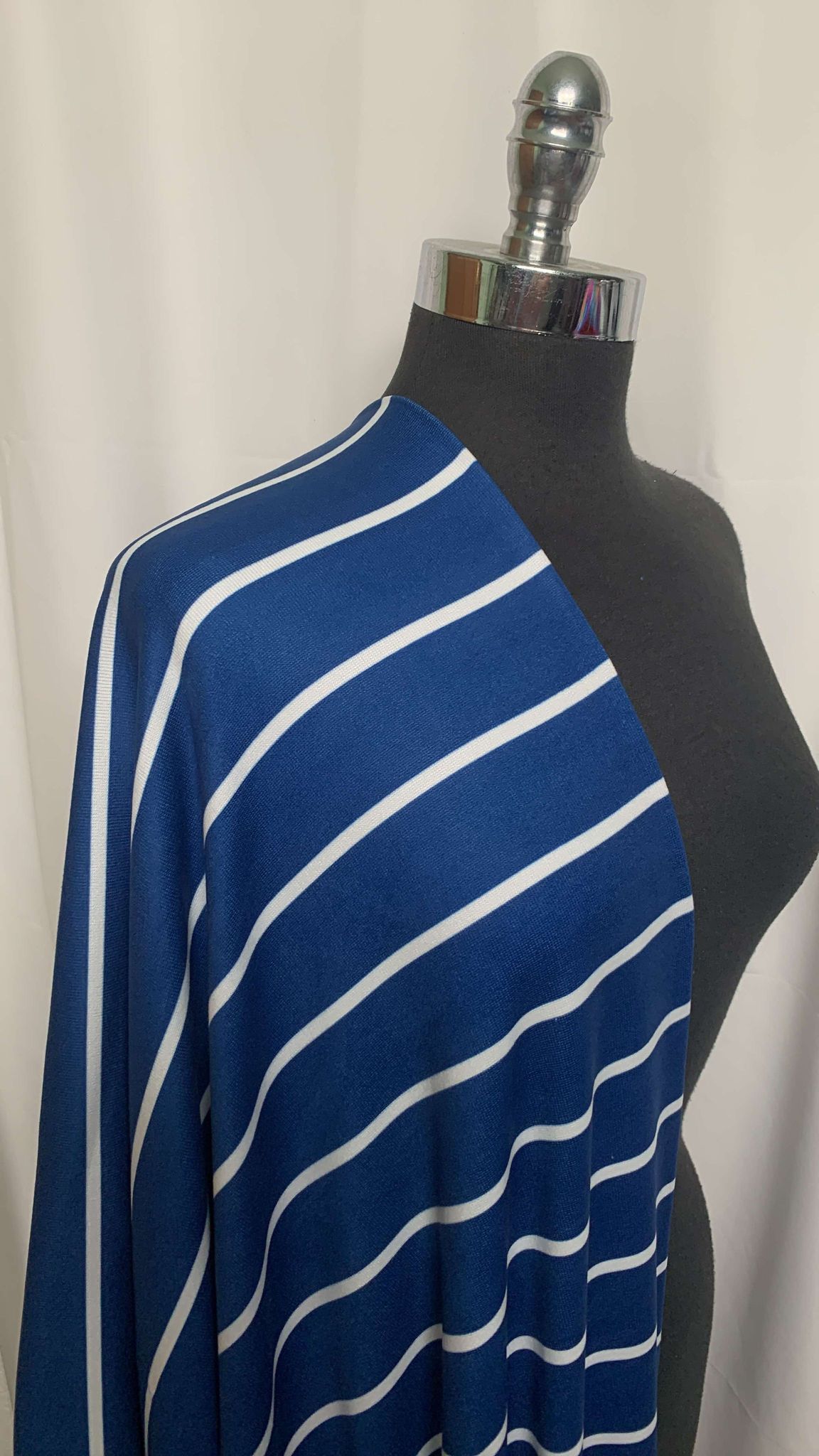 Blue Stripe - Oakley Sweater Knit - 2 Yard Cut