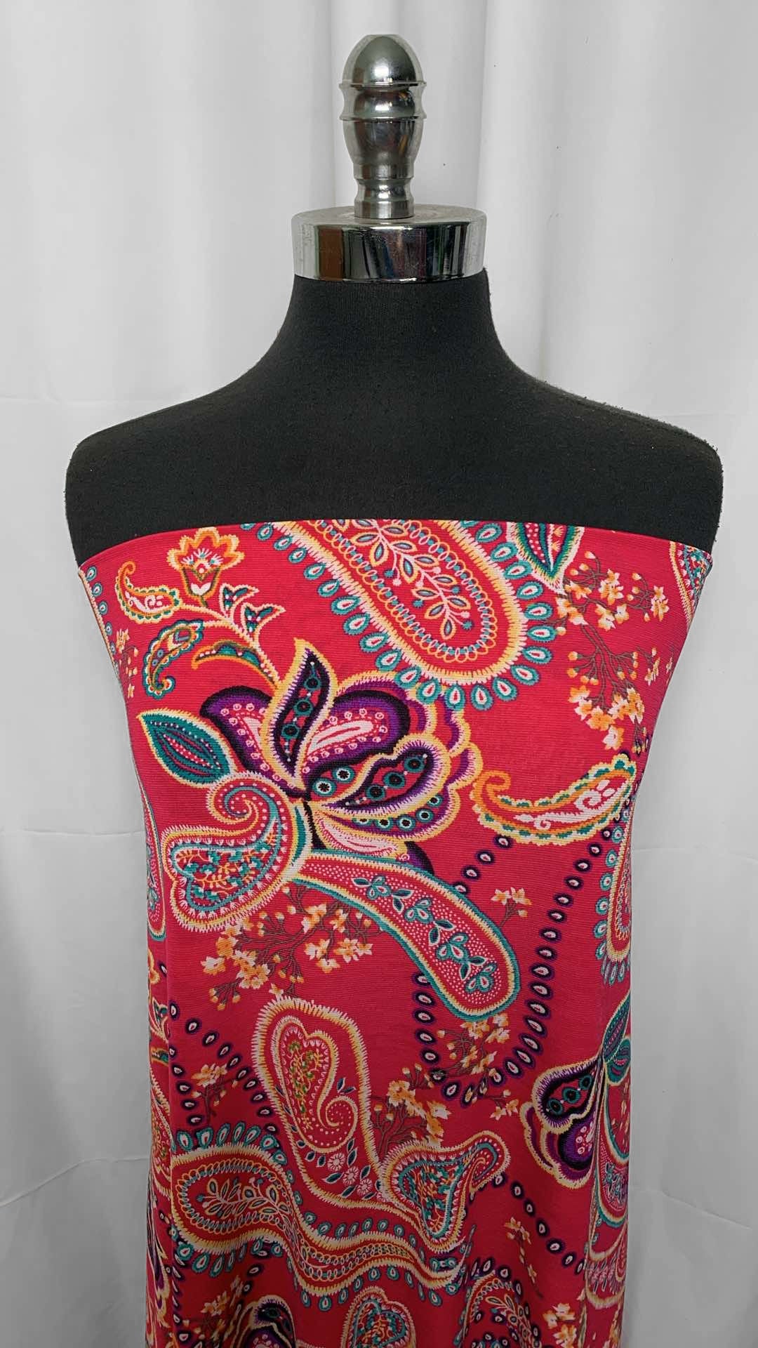 Fuchsia Paisley - Bulgari ITY - 3 Yard Cut