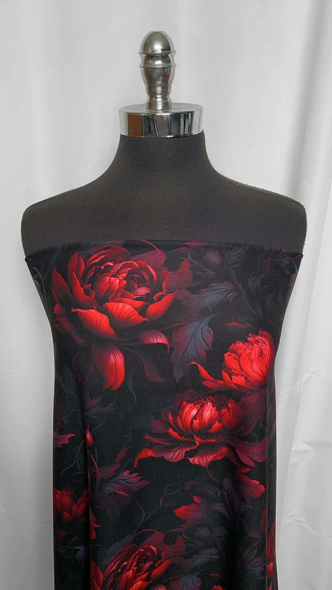 Dark Blossoms - Peached Performance - 2 Yard Cut