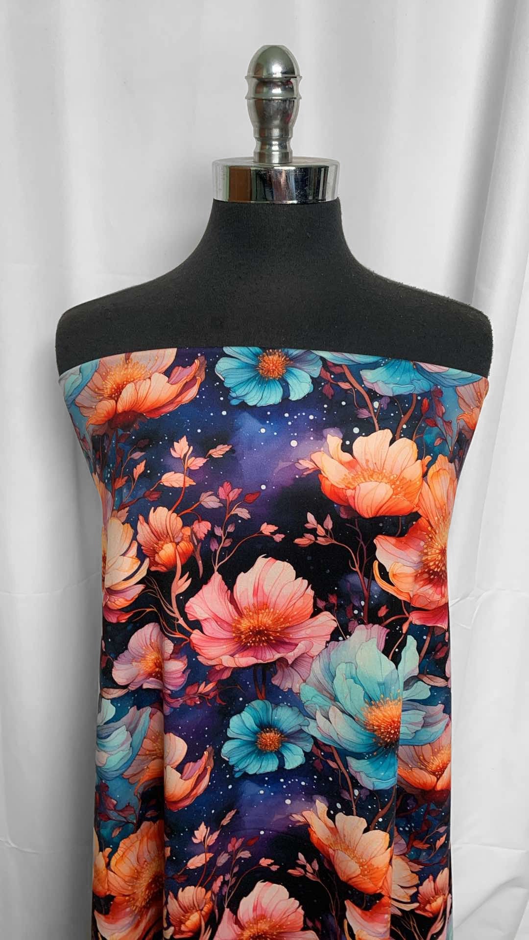 Whimsical Floral - Peached Performance - 3 Yard Cut