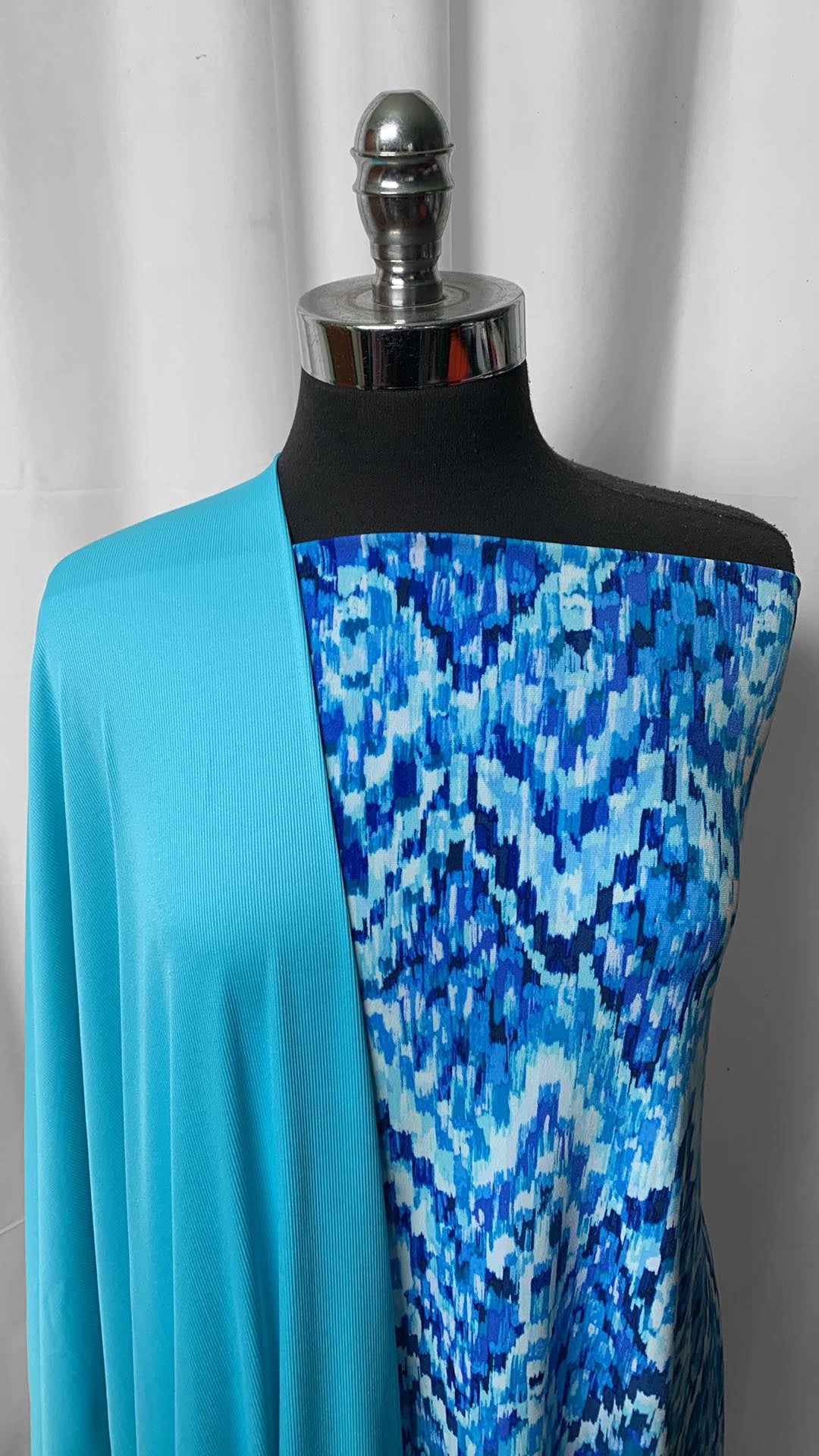 BLUE GEO BUNDLE : 2YD Blue Geo ITY & 2YD P/S Rib : A25181