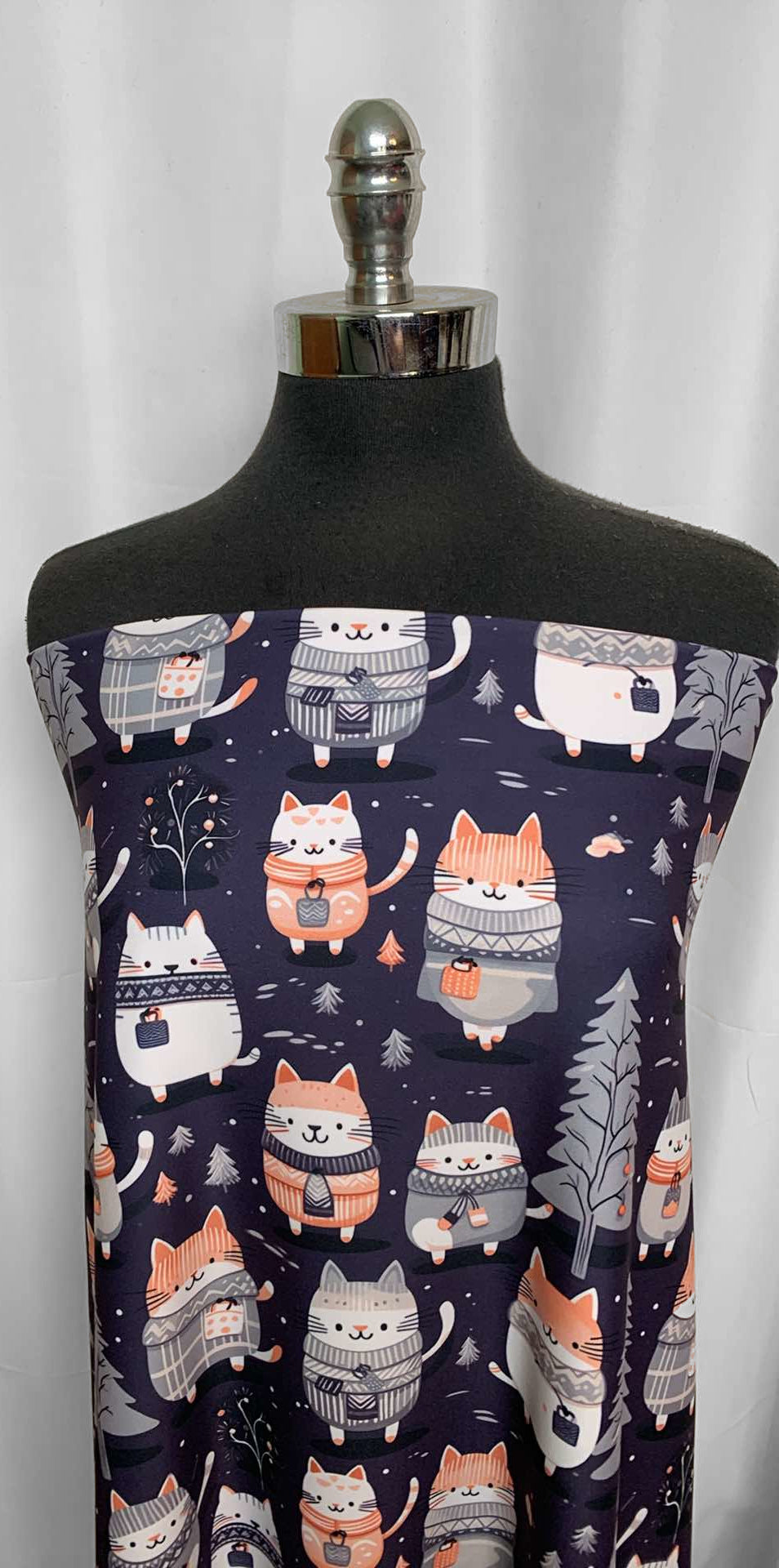 Winter Cats - Poly/Spandex Performance - 4 Yard Cut