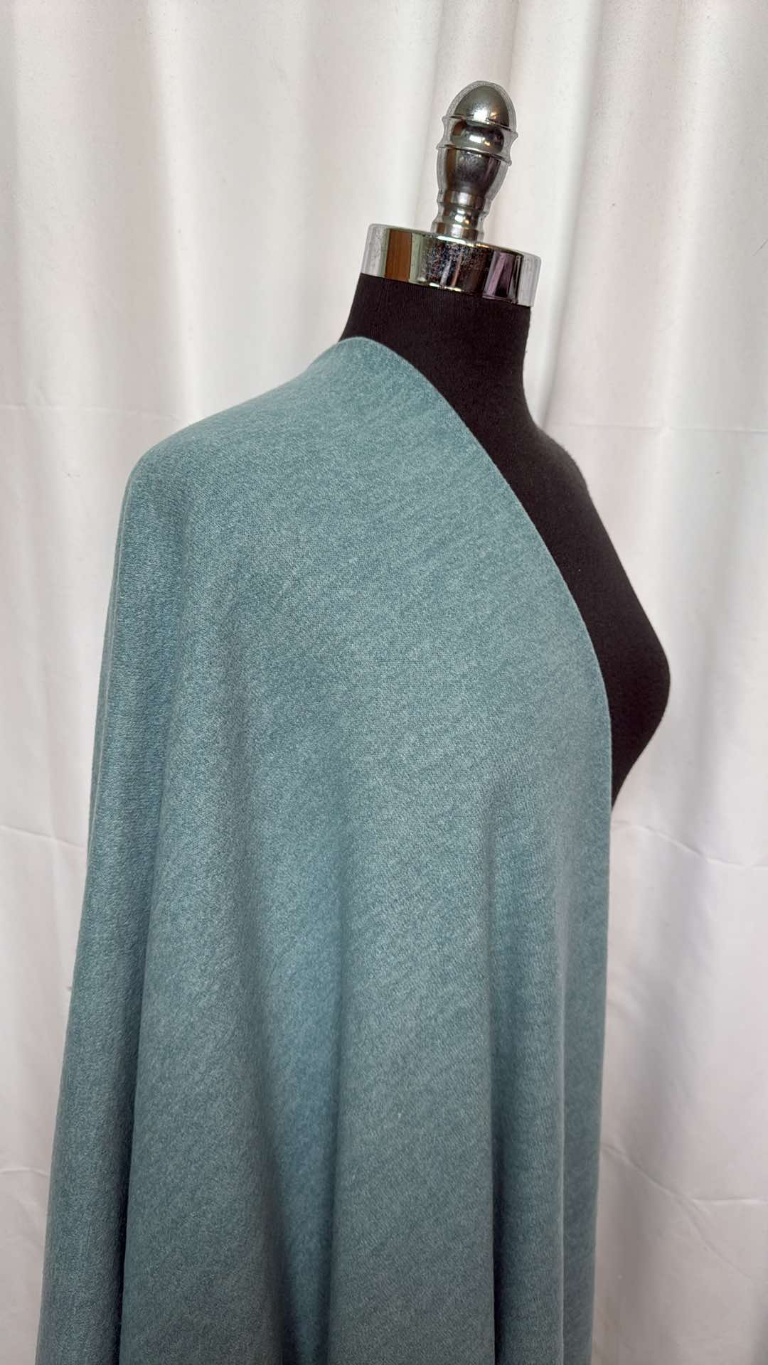 Steel - Heavily Brushed Hacci Sweater Knit - 4 Yard Cut