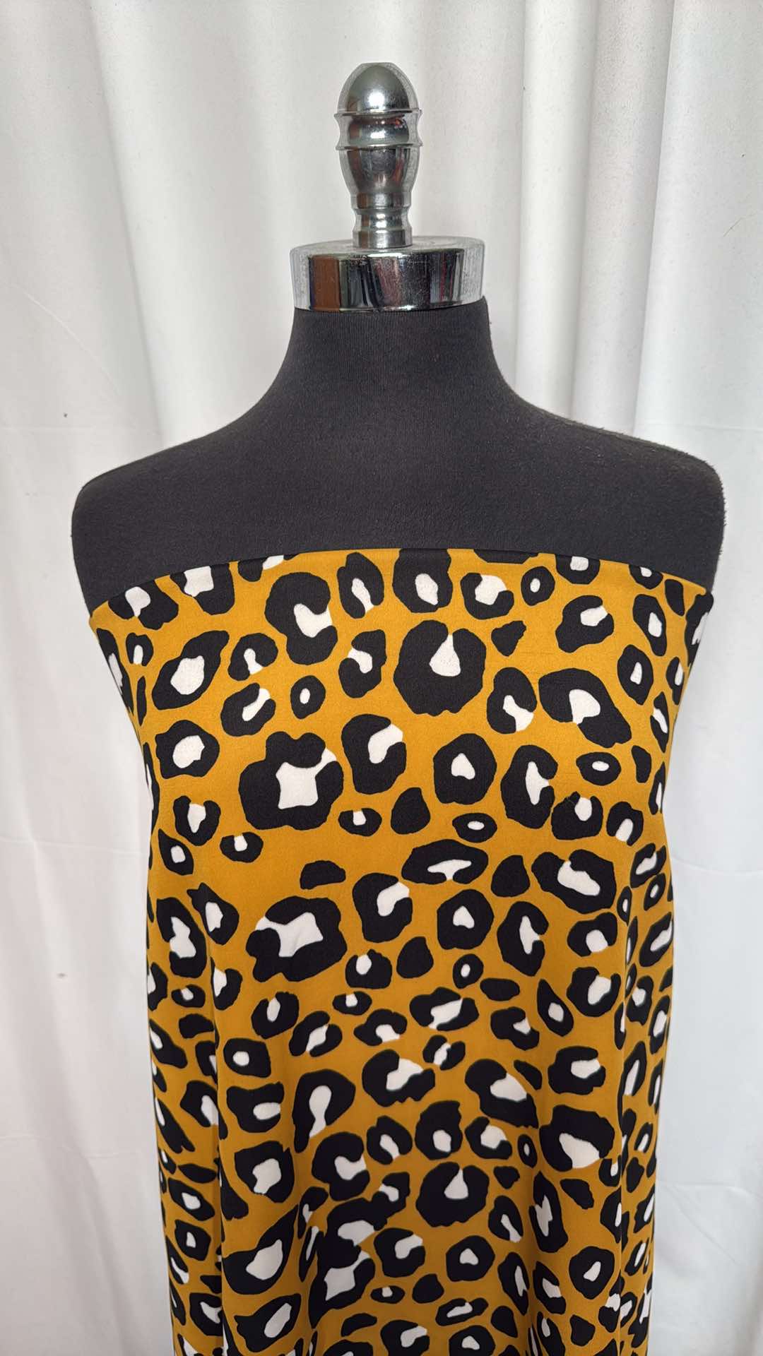 Mustard Leopard - Scuba - 2 Yard Cut