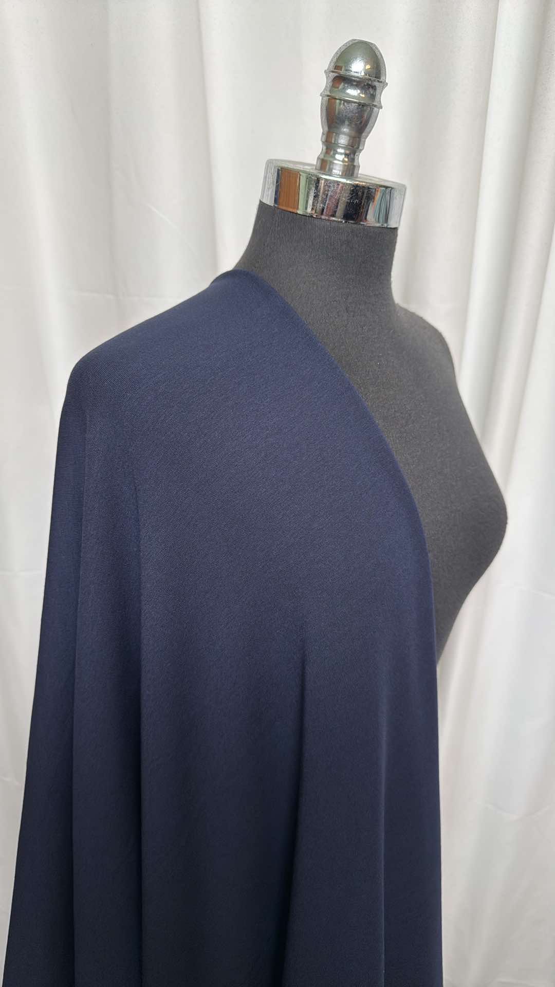 Navy - Modal/Cotton/Spandex French Terry - 2 Yard Cut