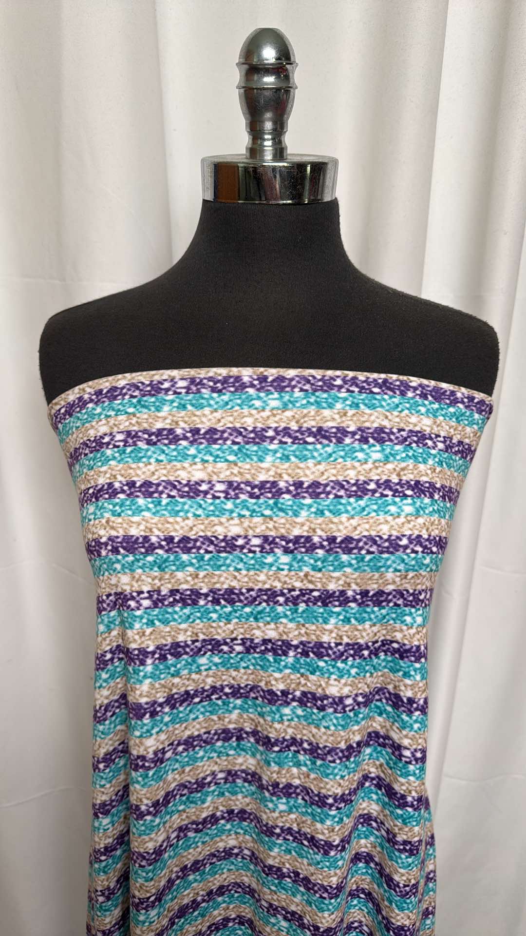Glitter Stripe - Double Brushed Poly Spandex - 2 Yard Cut