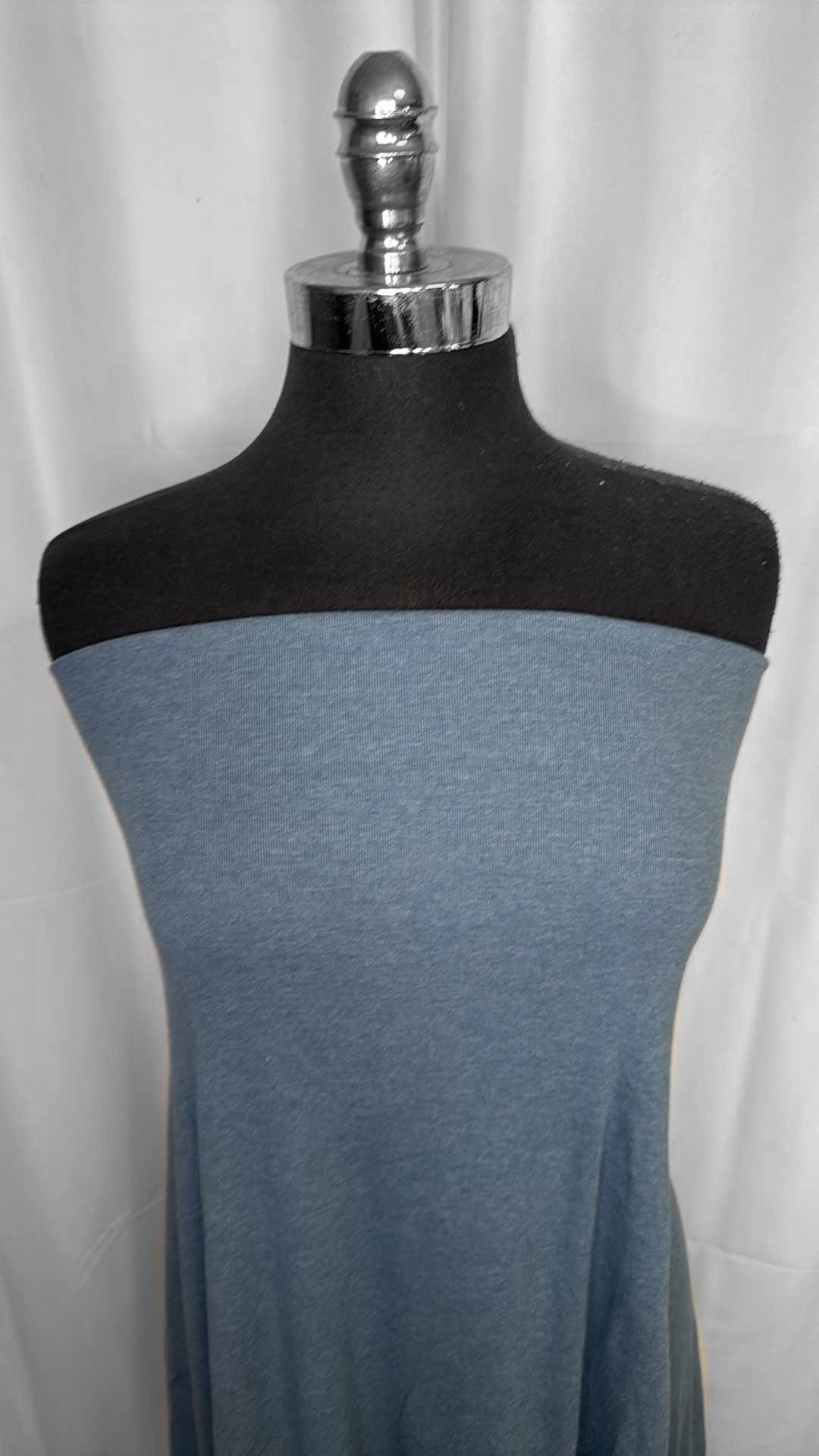 Teal - 1x1 Combed Cotton Rib - 2 yard Cut