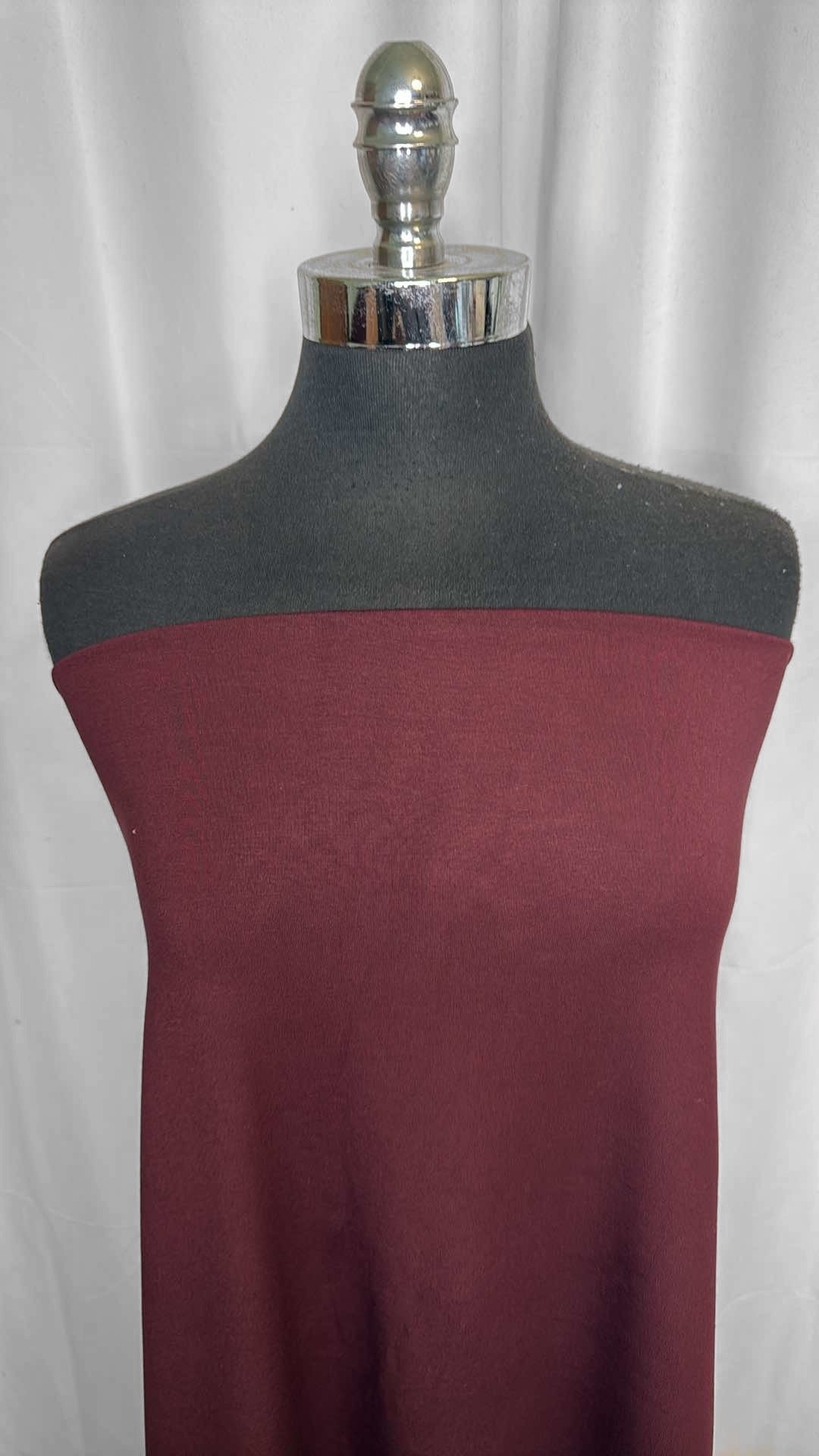 Burgundy - Heavy Modal/Spandex - 2 Yard Cut