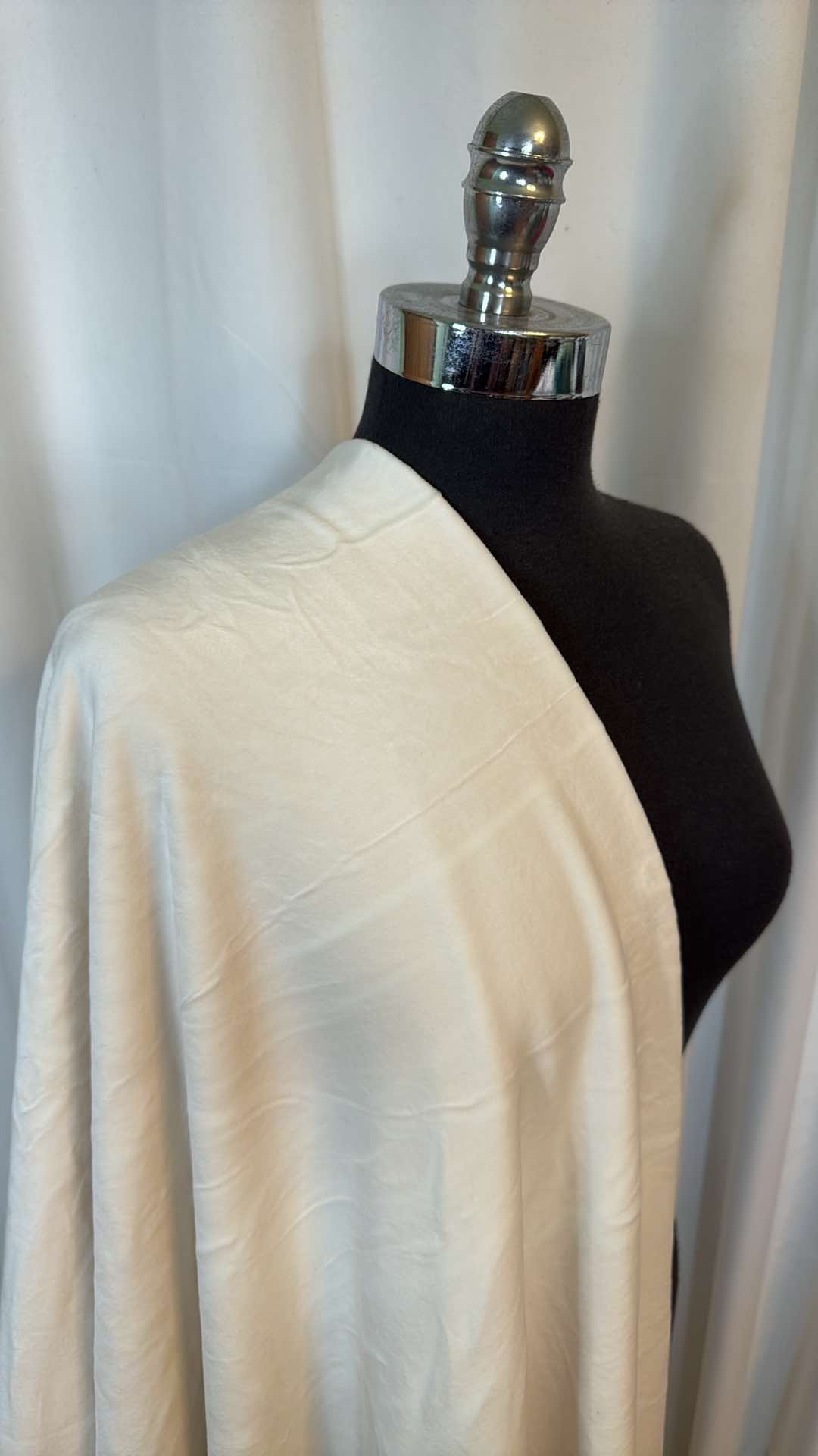 Ivory - Velvet Plush - 2 Yard Cut