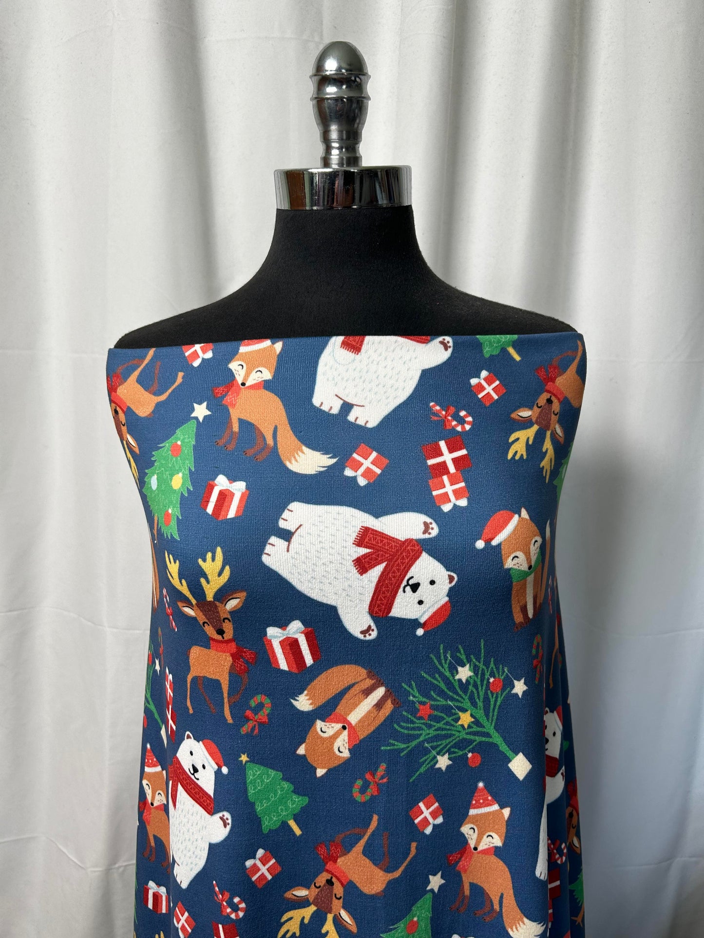 Holiday Friends - Double Brushed Polyester - 2 Yard Cut