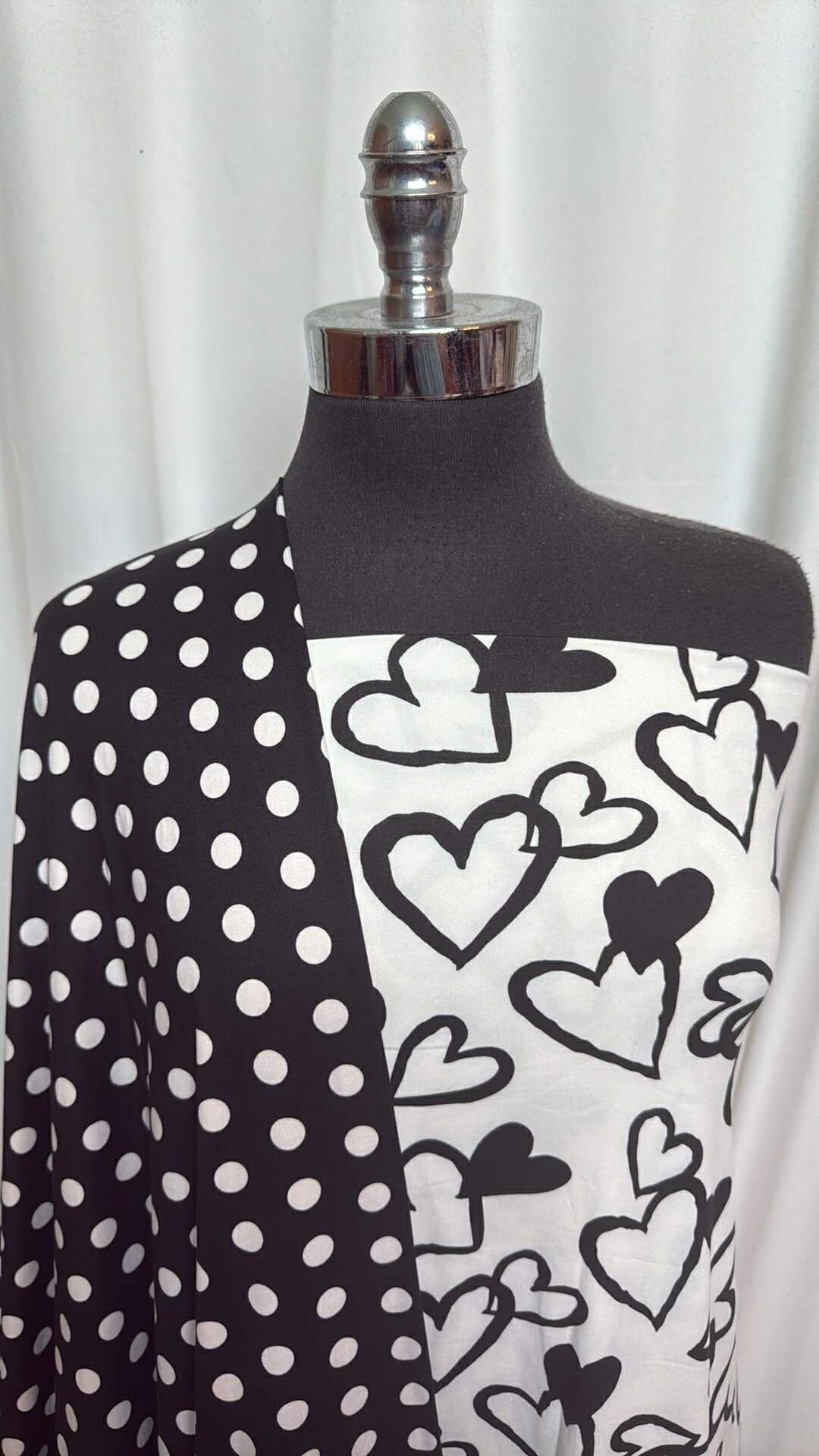 MONOCHROME DOTS/HEARTS BUNDLE : 2YD Hearts DBP & 2YD Polka Dots DBP : A28137