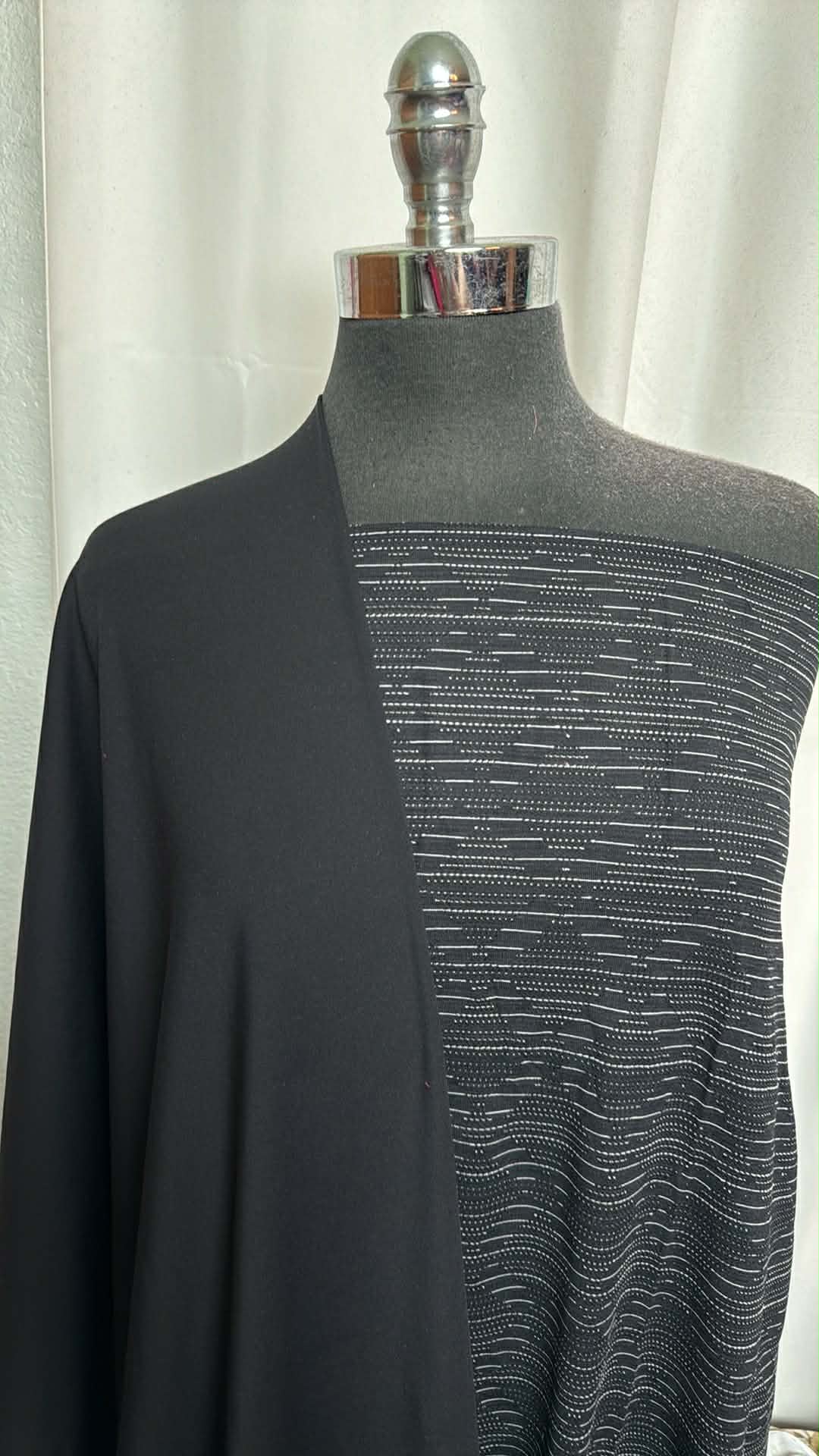 BLACK/JACQUARD BUNDLE : 1.5YD Black Jacquard PF & 2YD Black Brushed-Back PF : A29843