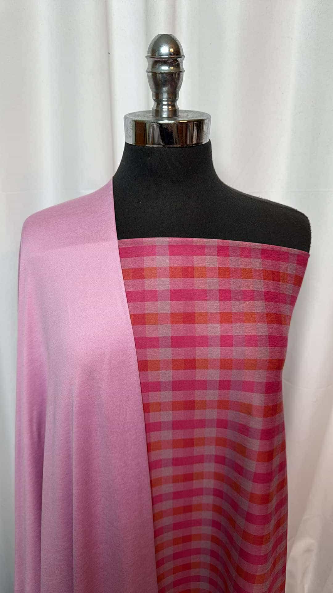 PINK HAZE/PLAID BUNDLE : 2YD Plaid Peached PF & 2YD Pink Haze Featherweight PF : A26892