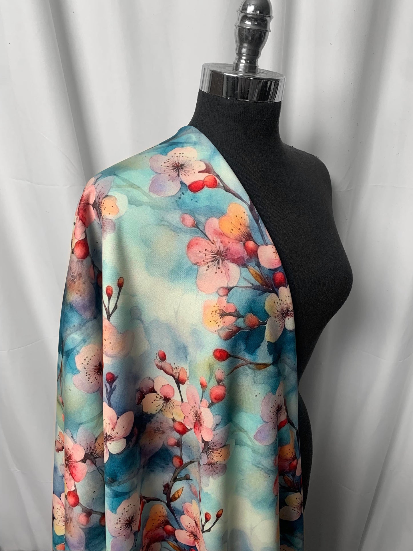 Cherry Blossoms - Sport Fleece - 3 Yard Cut
