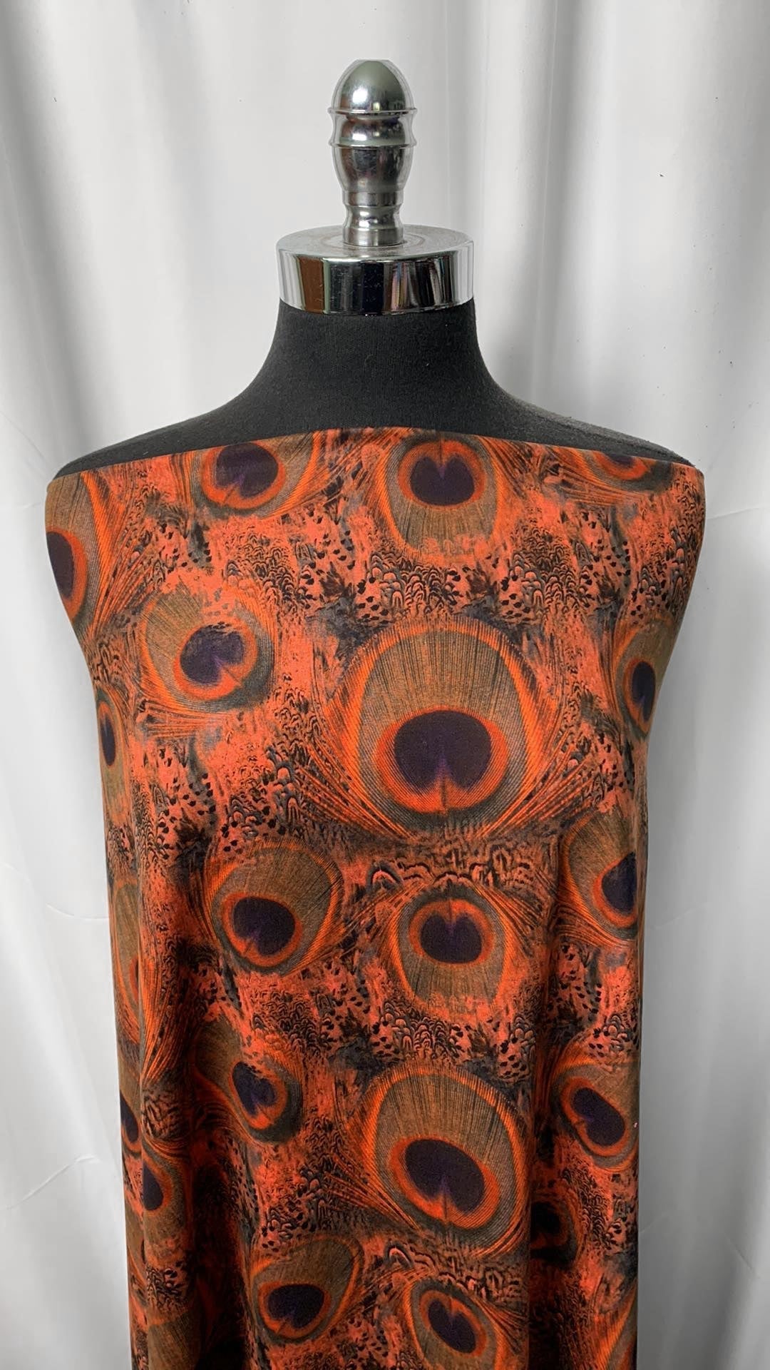 Peacock Feathers - Peached Performance - 1 Yard Cut