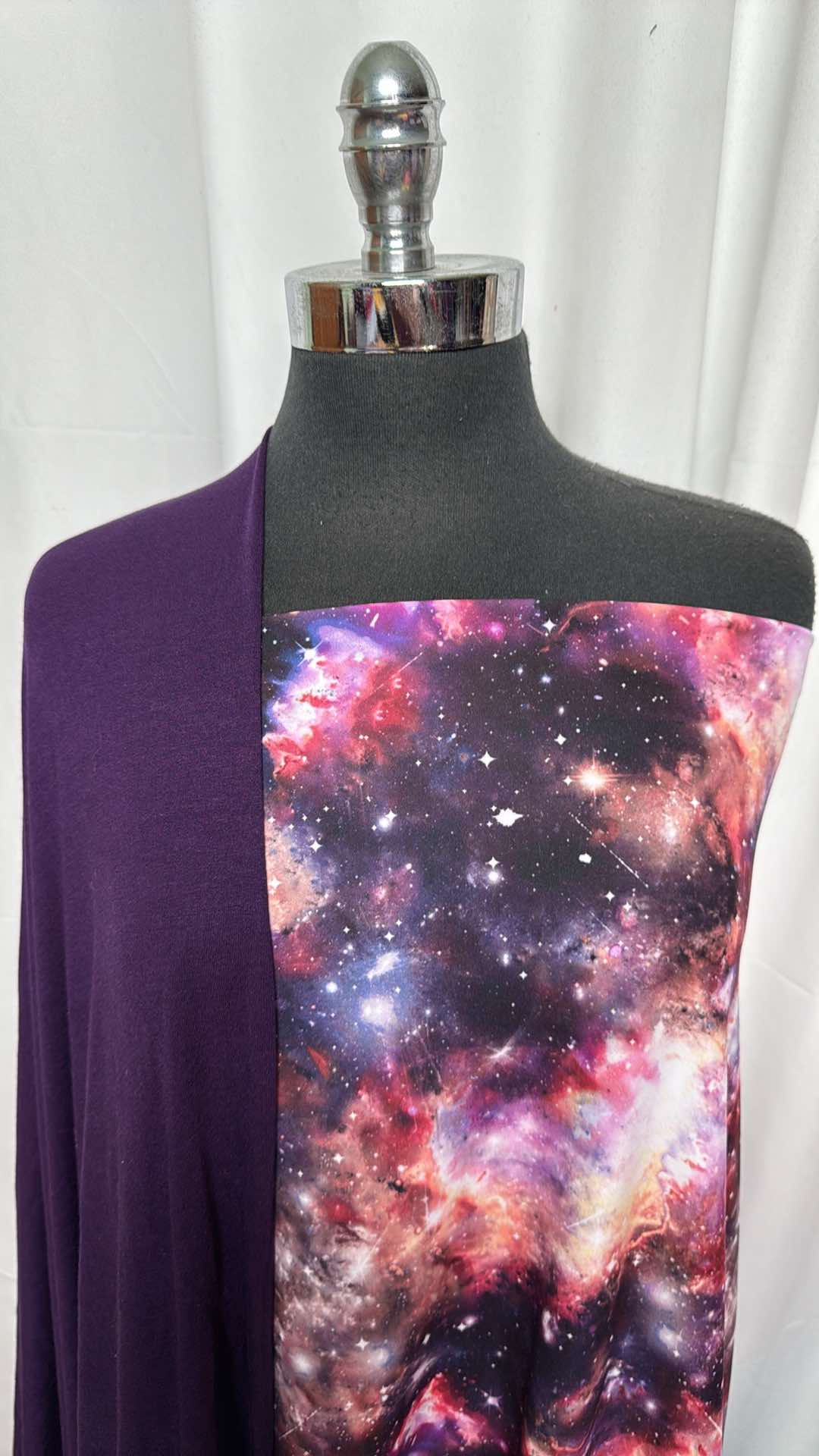 PURPLE/GALAXY BUNDLE : 2YD Galaxy Single-Brushed PF & 1.5YD Purple R/S : A27302