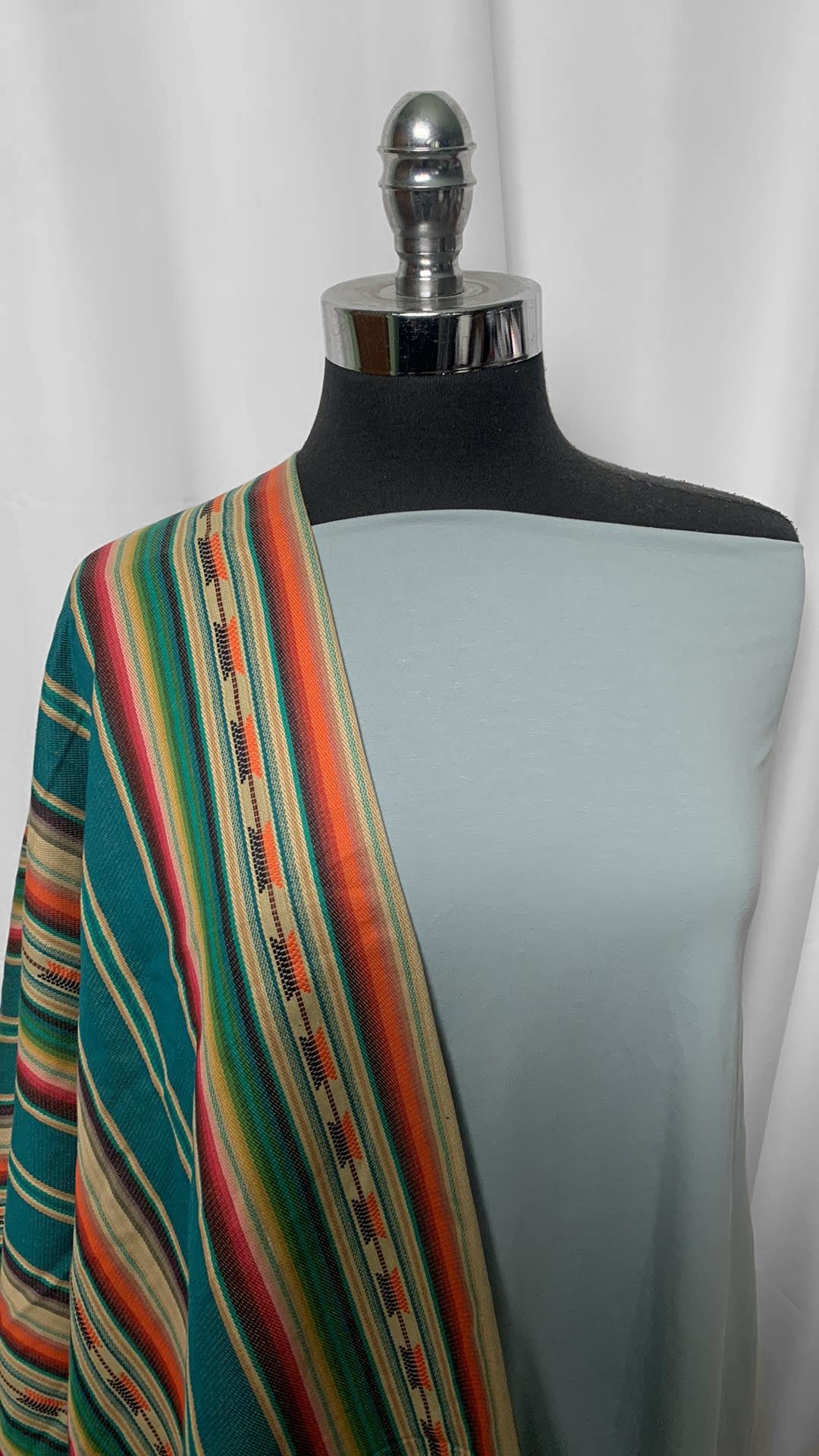 SOUTHWEST/SLATE BUNDLE : 2YD Solid Slate MVC & 2YD Southwest Yarn-Dyed Cotton Woven : A2474