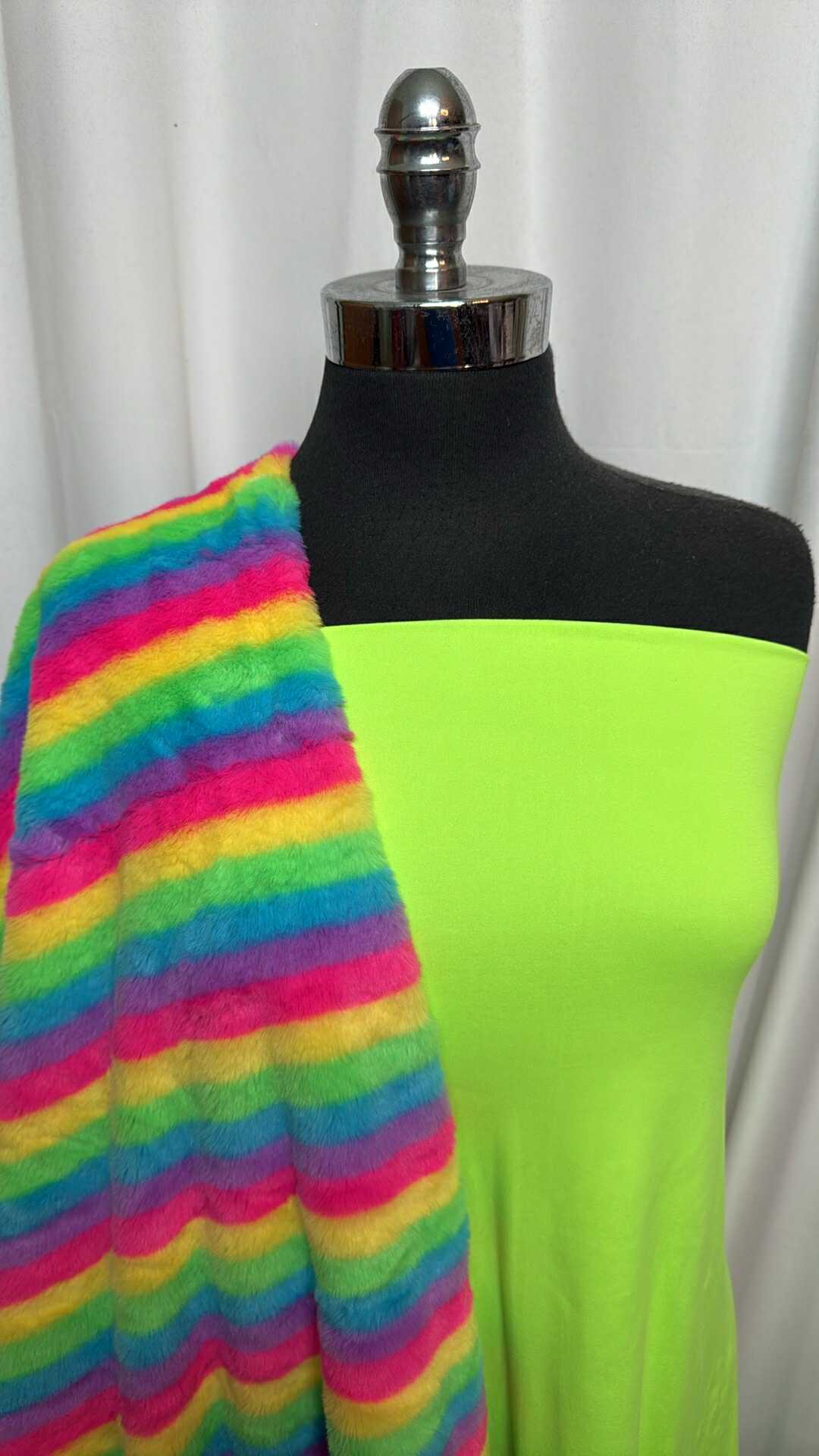 NEON/FUR STRIPE BUNDLE : 2YD Neon DBP & 2YD Striped Fur : A28149