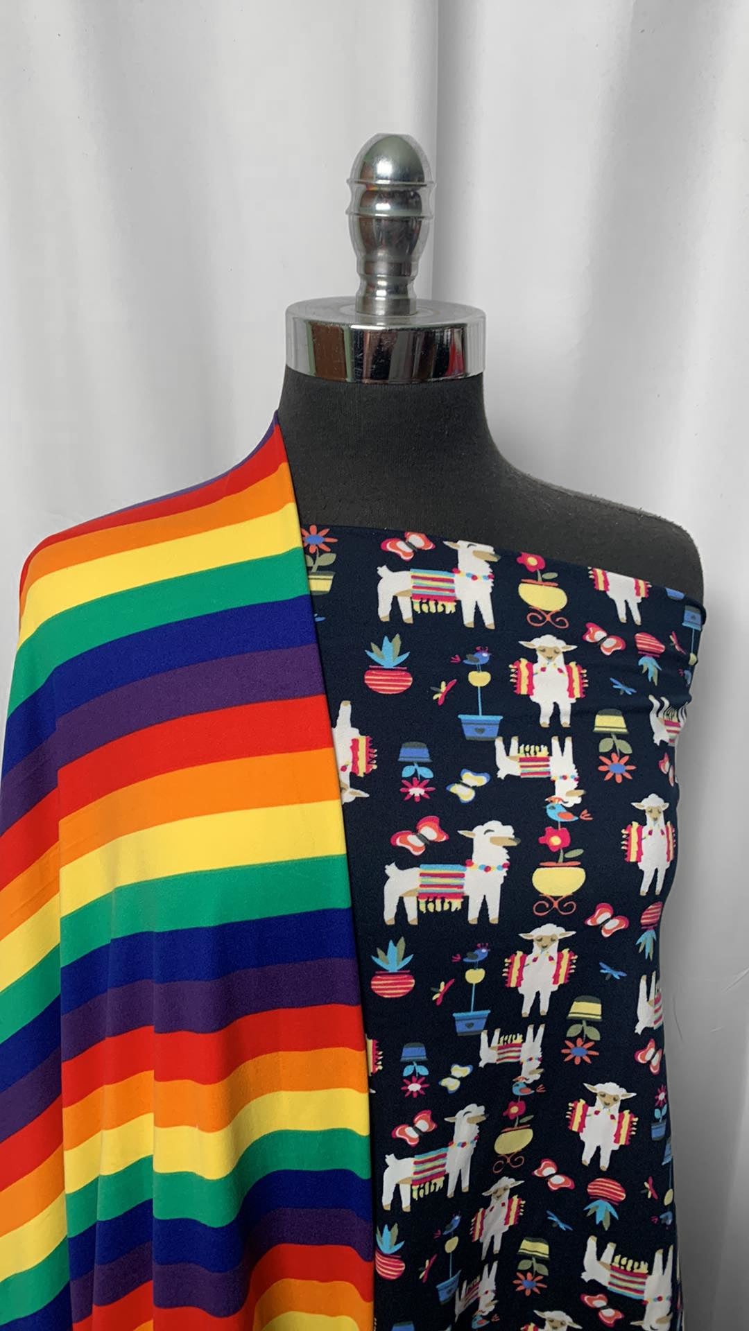 RAINBOW STRIPE/LLAMA BUNDLE : 2YD Rainbow Stripe DBP & 2YD Llama DBP : A2083