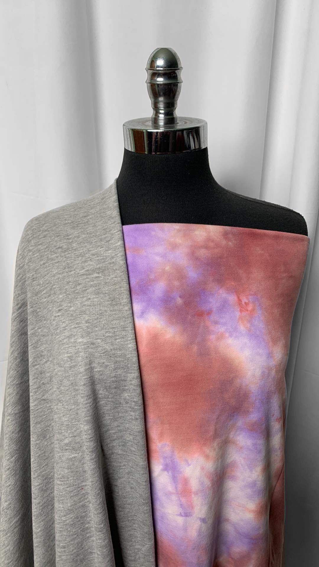 GREY/TIE DYE BUNDLE : 2YD Heather Grey P/C FT & 2YD Tie Dye P/C FT : A24970