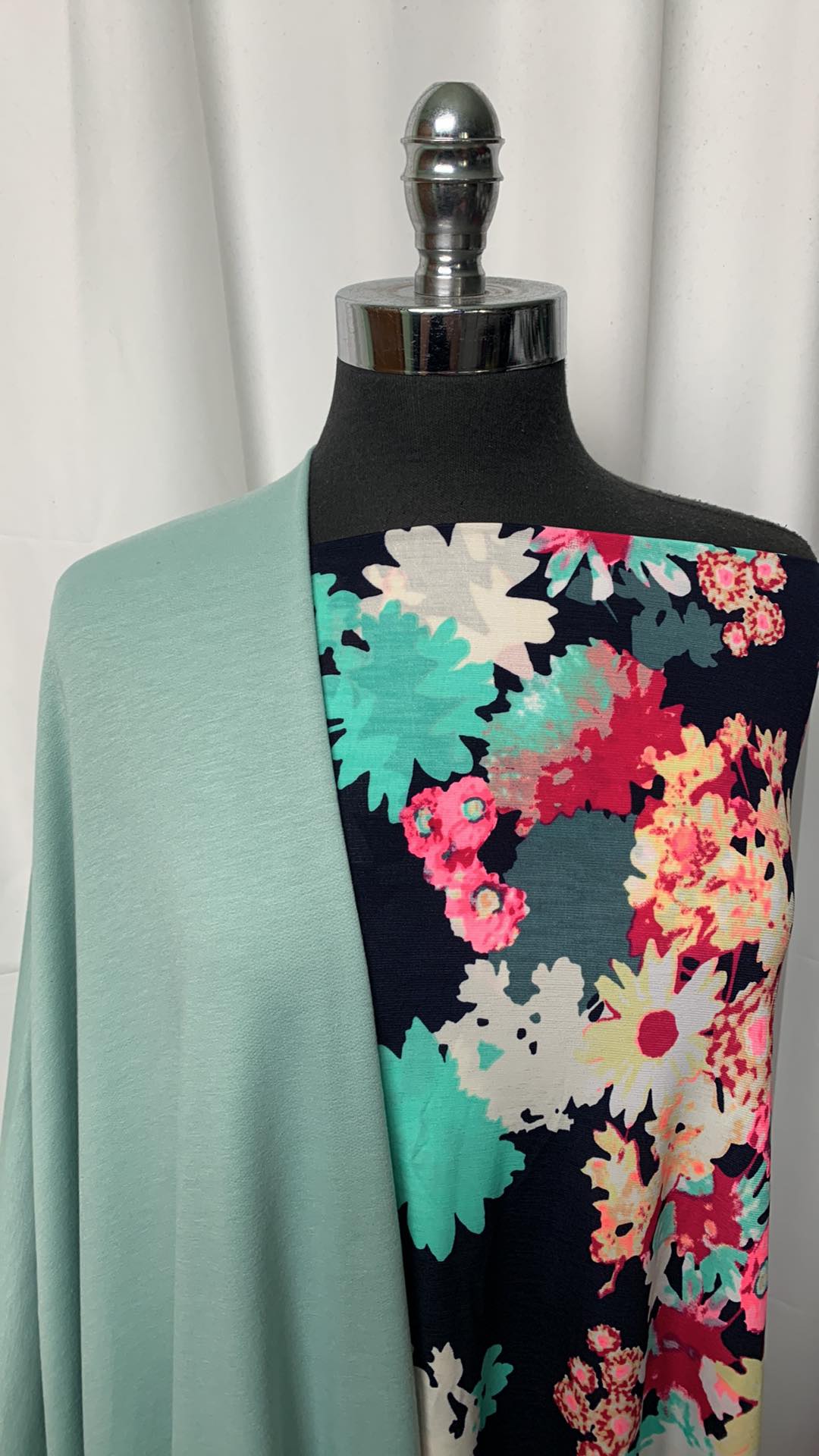 FLORAL/MINT BUNDLE : 2YD Floral Bulgari & 2YD Soft Mint PRS FT : A1783