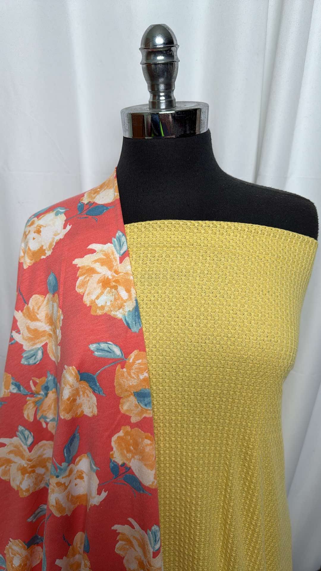 YELLOW WAFFLE/FLORAL BUNDLE : 3YD Yellow Waffle & 3YD Floral PRS FT : A27133